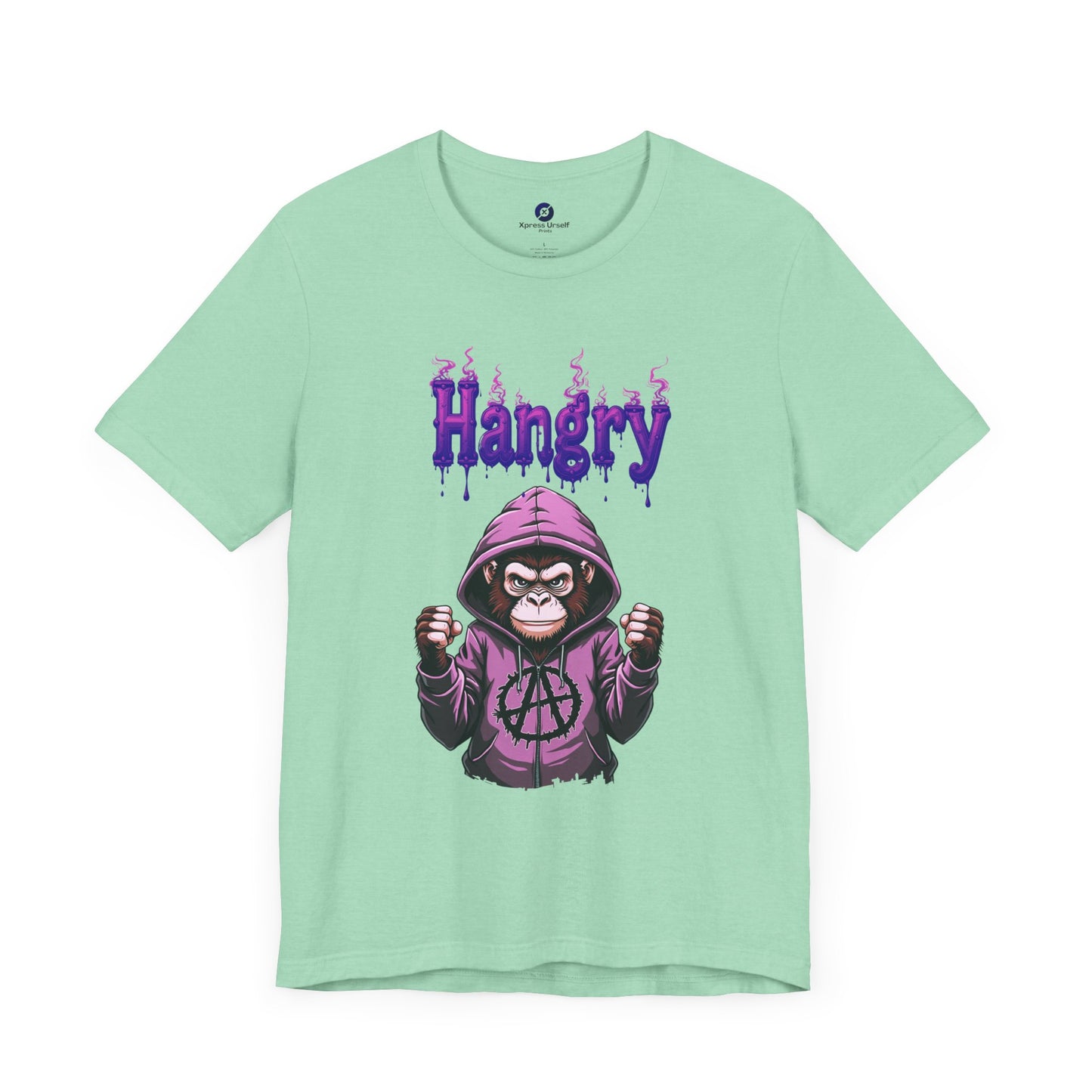 Hangry Gorilla Unisex Jersey Tee - Fun Graphic T-Shirt for Food Lovers