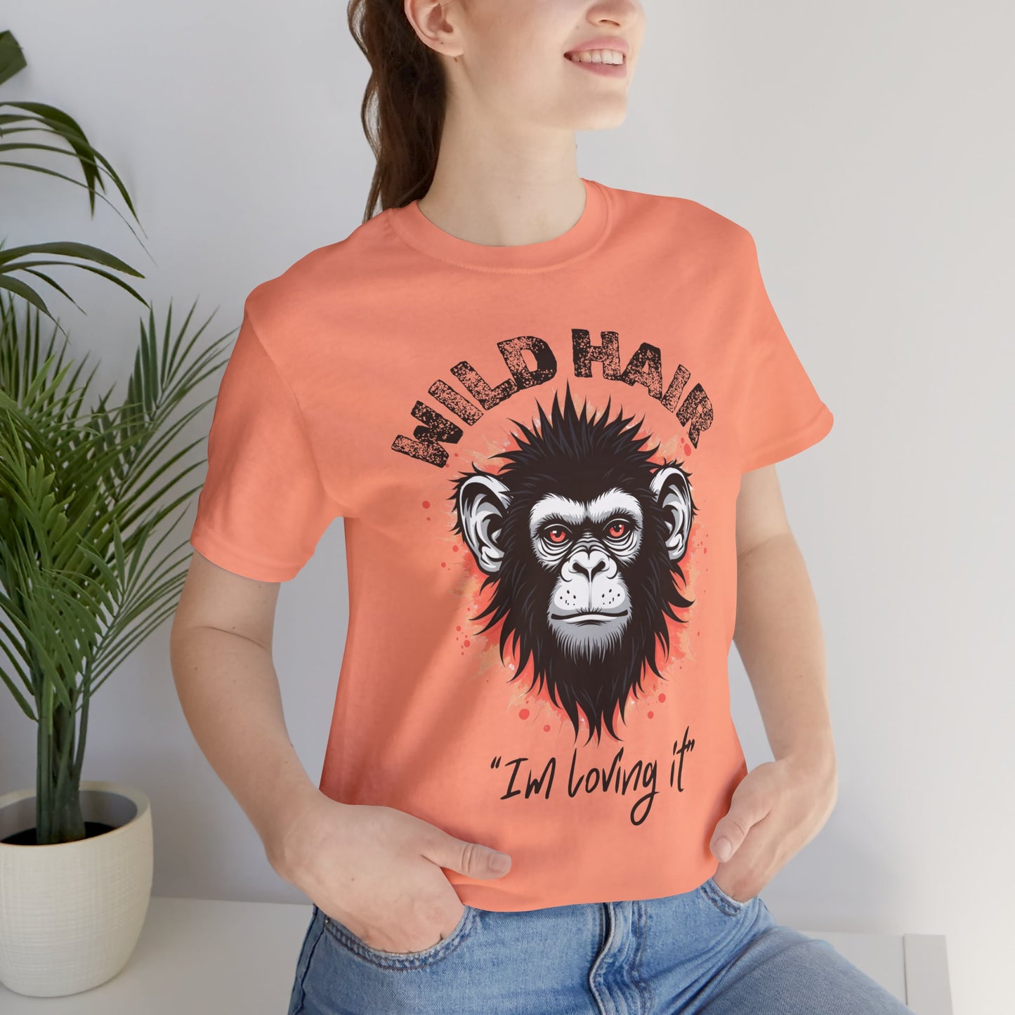 Wild Hair Gorilla Unisex Short Sleeve Tee | Fun Graphic Shirt for Casual Wear