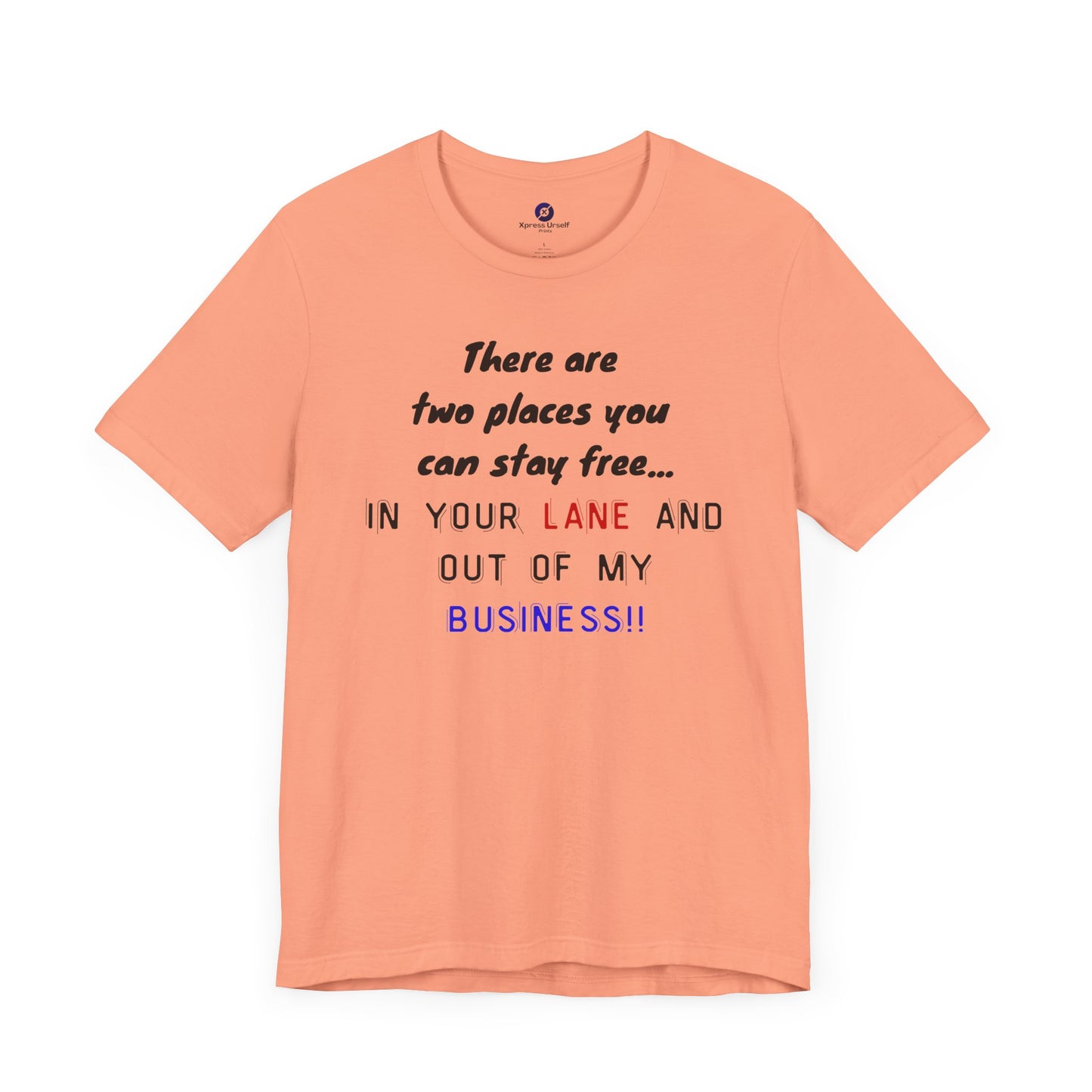 Funny Quote Unisex Jersey Tee - Stay in Your Lane