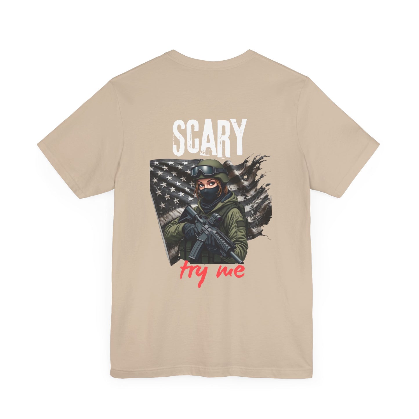 Female Scary Graphic Tee - Unisex Short Sleeve T-Shirt for Bold Statements