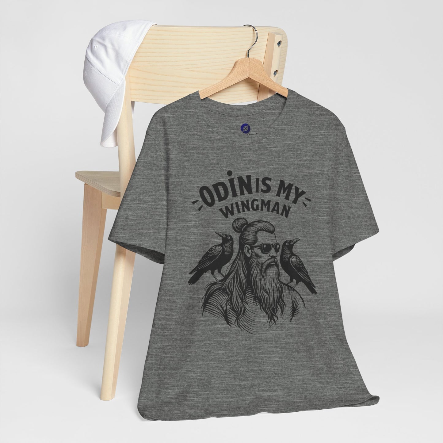 Odin's My Wingman Graphic Tee - Unisex Jersey Short Sleeve Shirt for Mythology Lovers