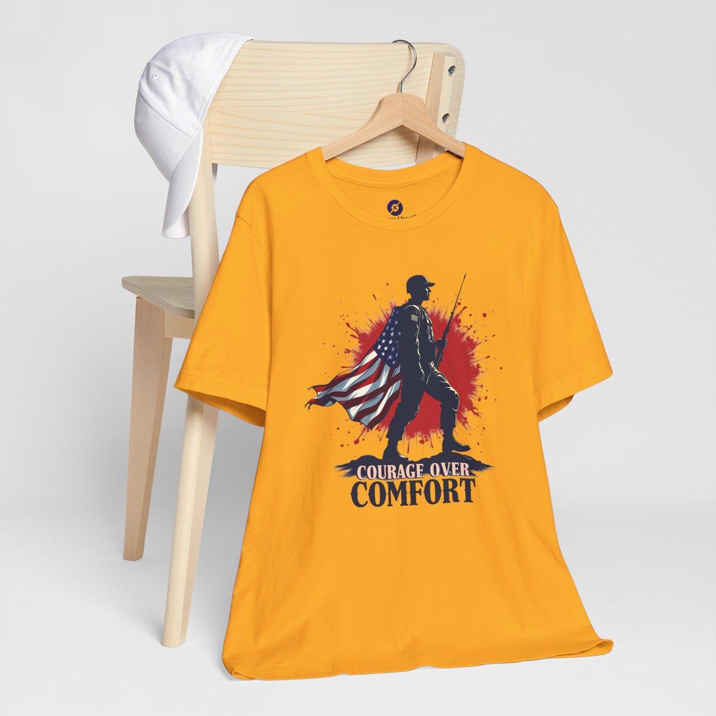 Courage Over Comfort Unisex Short Sleeve Tee - Patriotic T-Shirt