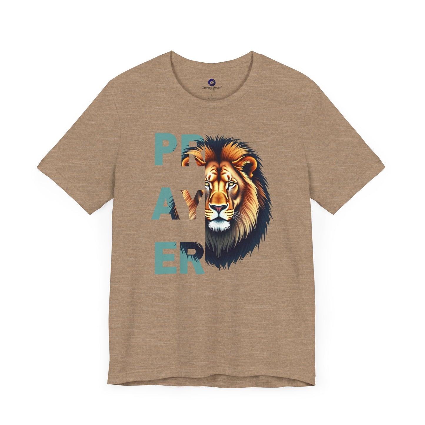 Prayer Lion Unisex Jersey Tee - Faith & Strength Shirt