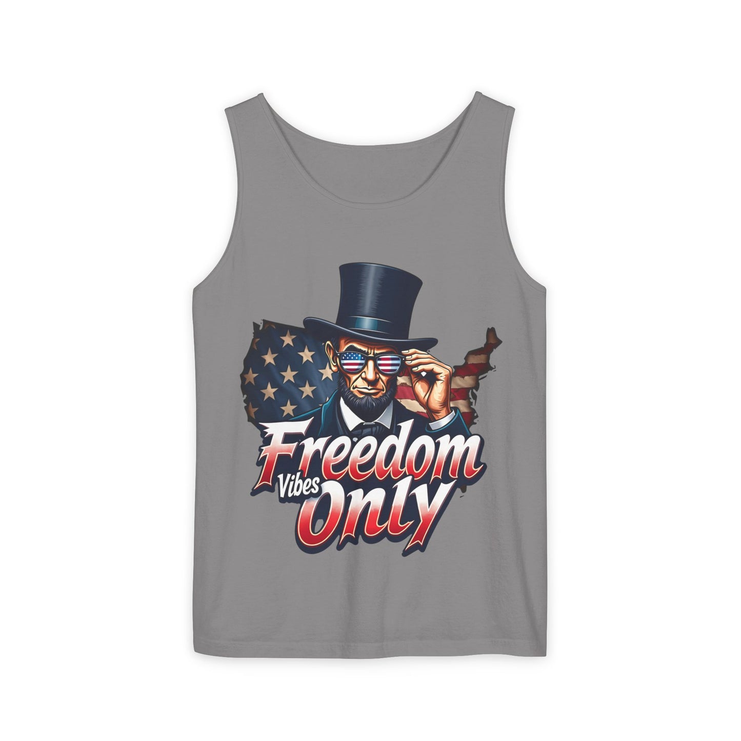 Freedom Vibes  Tank Top, Patriotic Summer Shirt, July 4th Apparel, Casual Independence Day Outfit, Gifts for Freedom Lovers