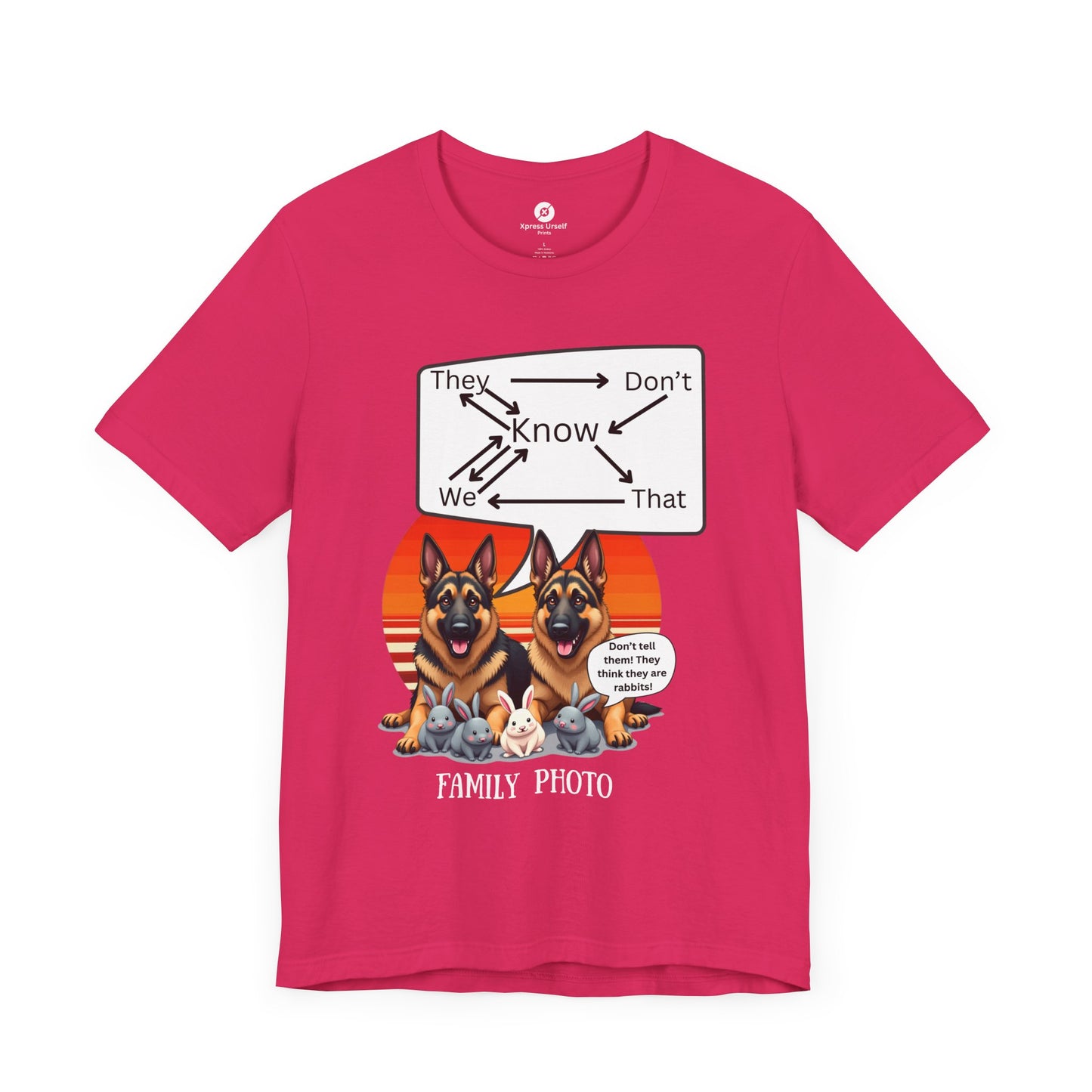 Funny Family Photo Dog Tee | Unisex Jersey Short Sleeve Shirt