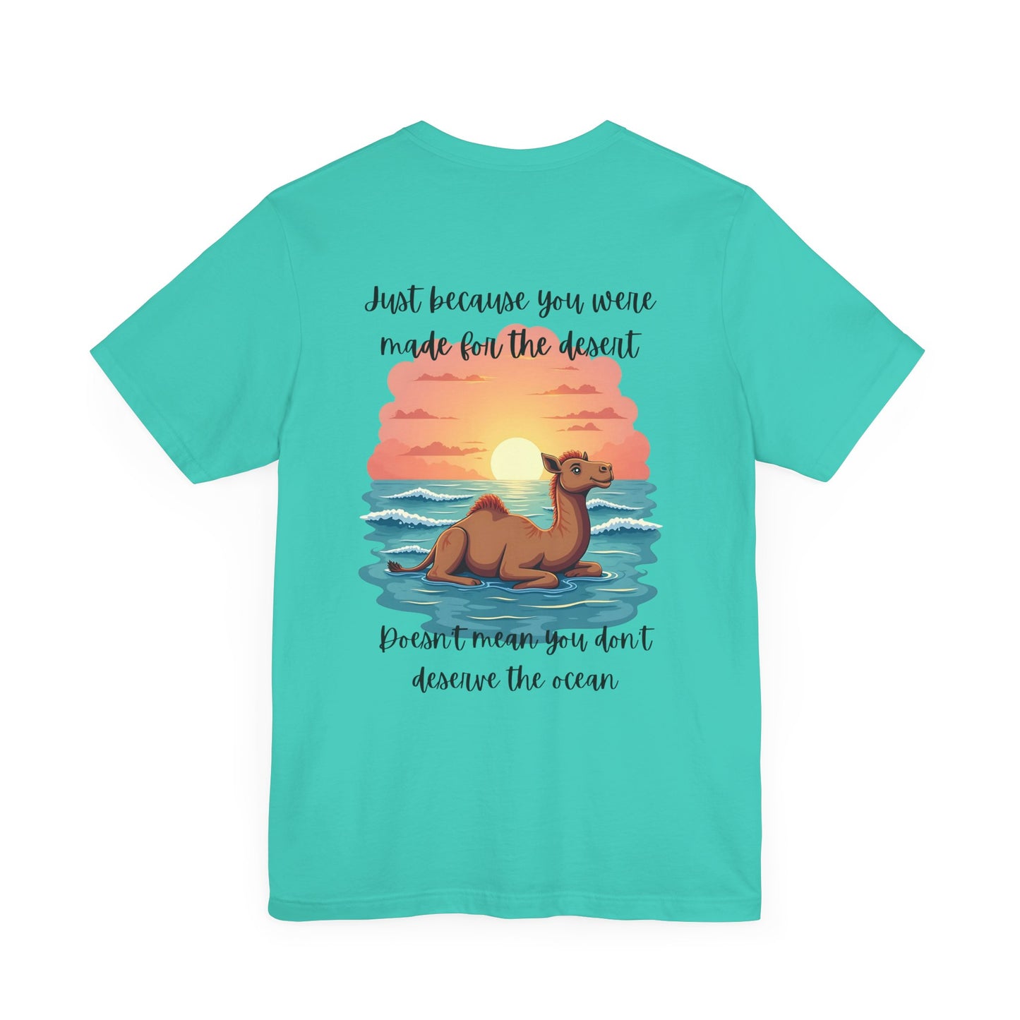 Desert Meets Ocean Tee - Inspirational Camel Graphic Shirt