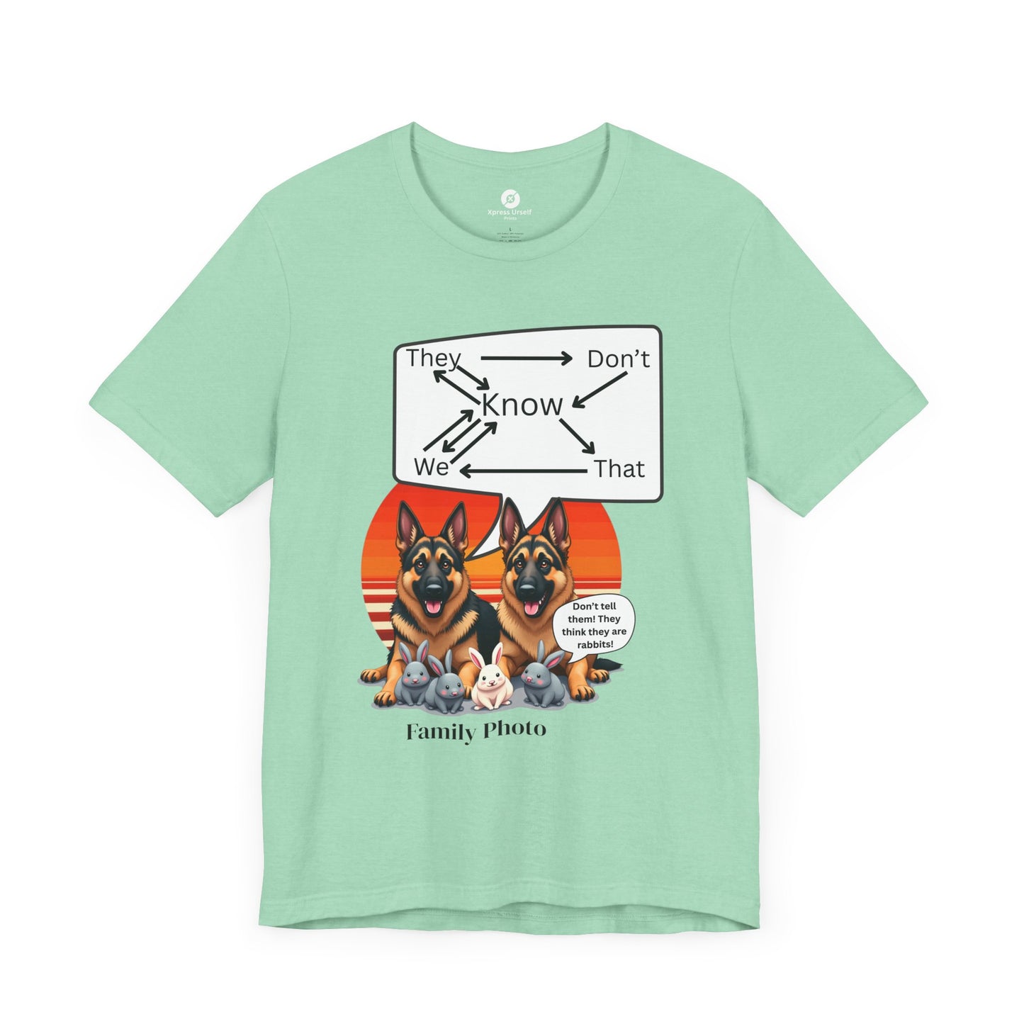 Funny Family Photo Dog Tee | Unisex Jersey Short Sleeve Shirt