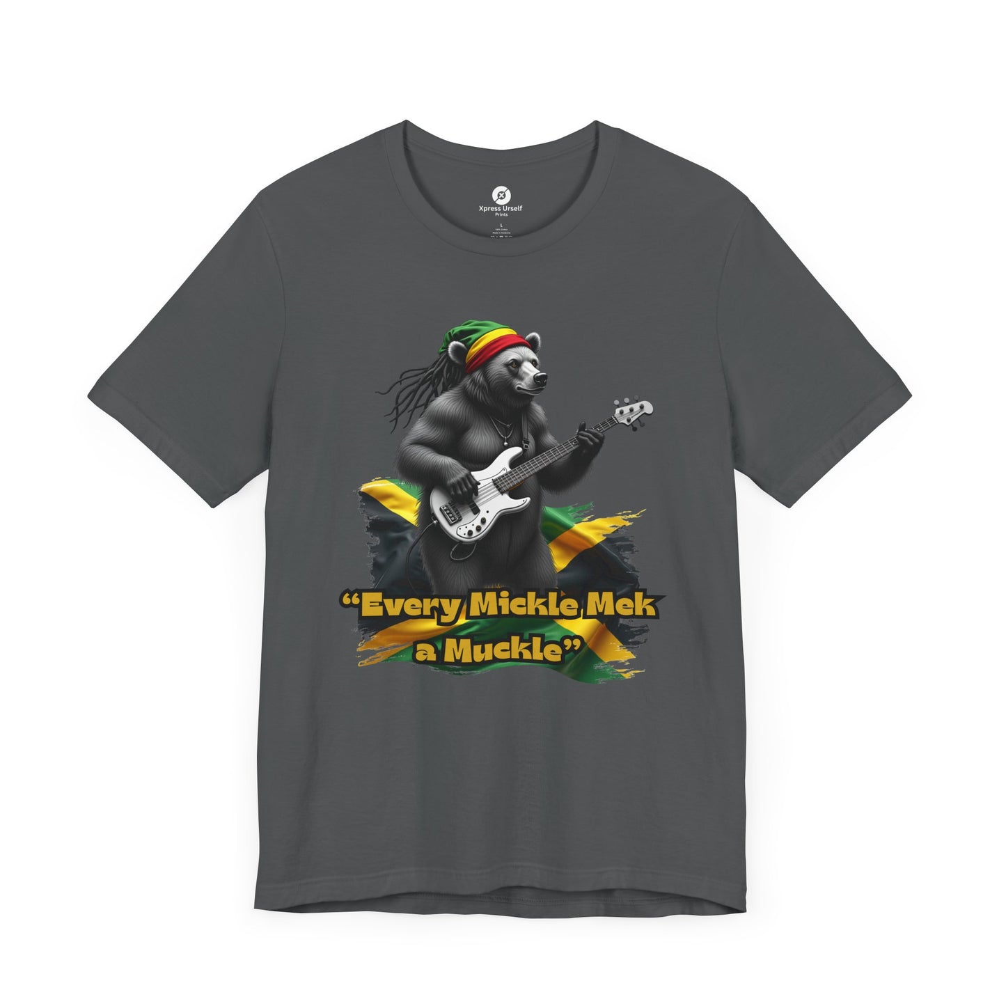 Reggae Panda T-Shirt - "Every Mickle Mek a Muckle" - Unisex Jersey Tee