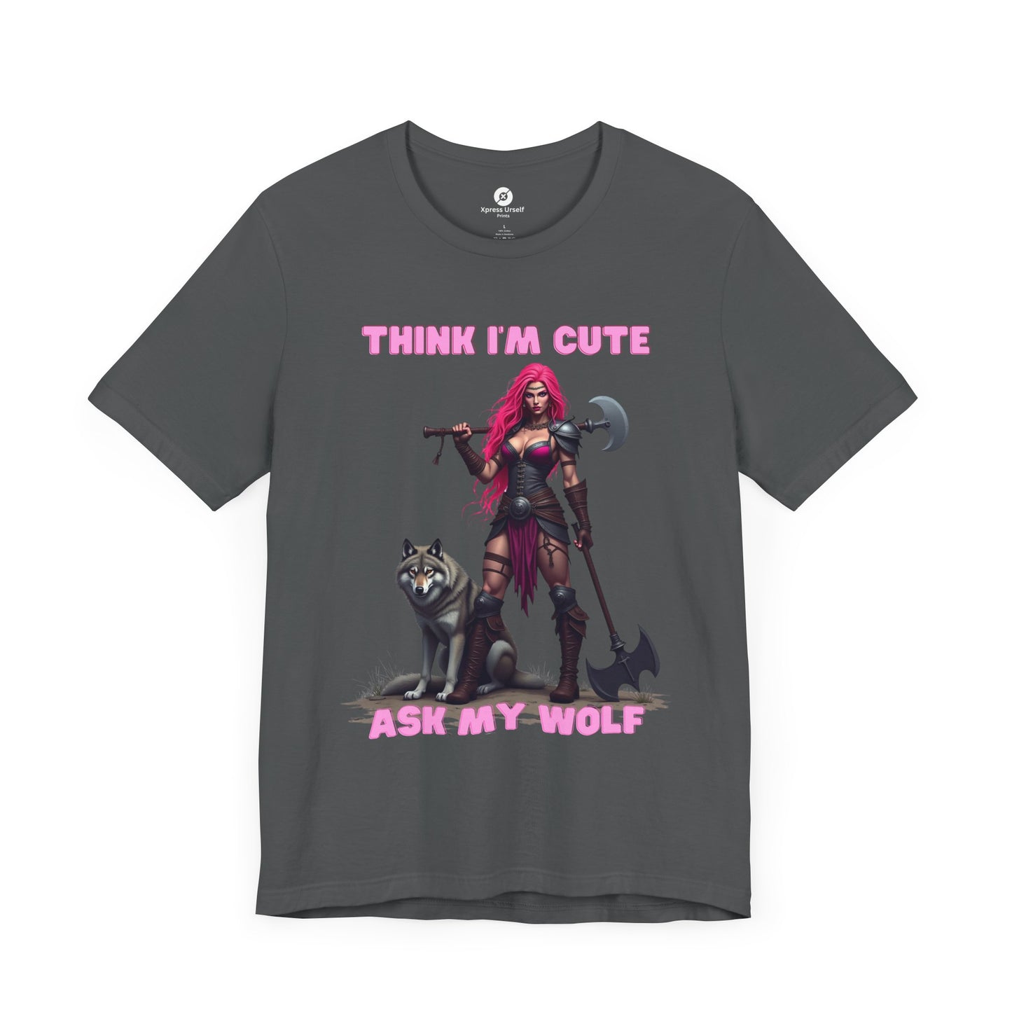 Think I'm Cute Unisex Jersey Tee with Warrior Design