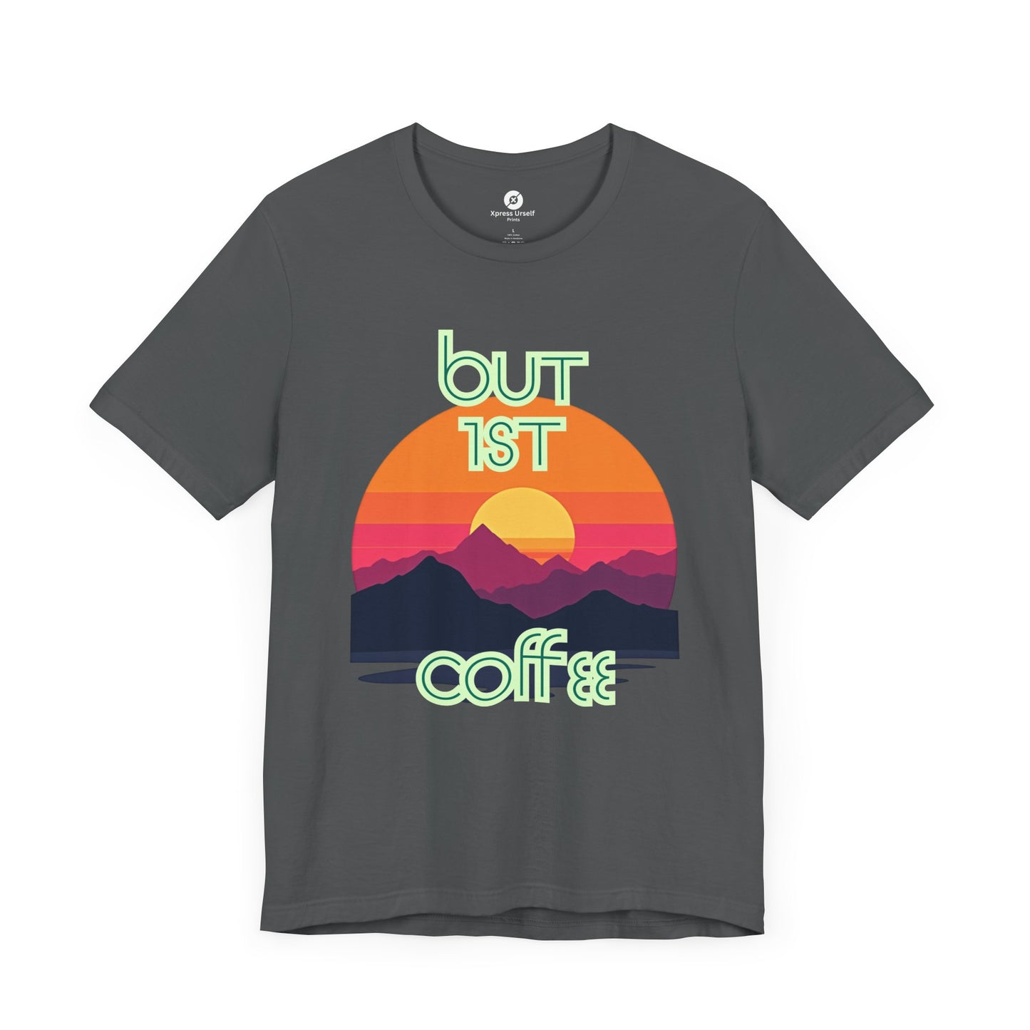 But First Coffee Unisex Jersey Tee - Fun Graphic Tee for Coffee Lovers