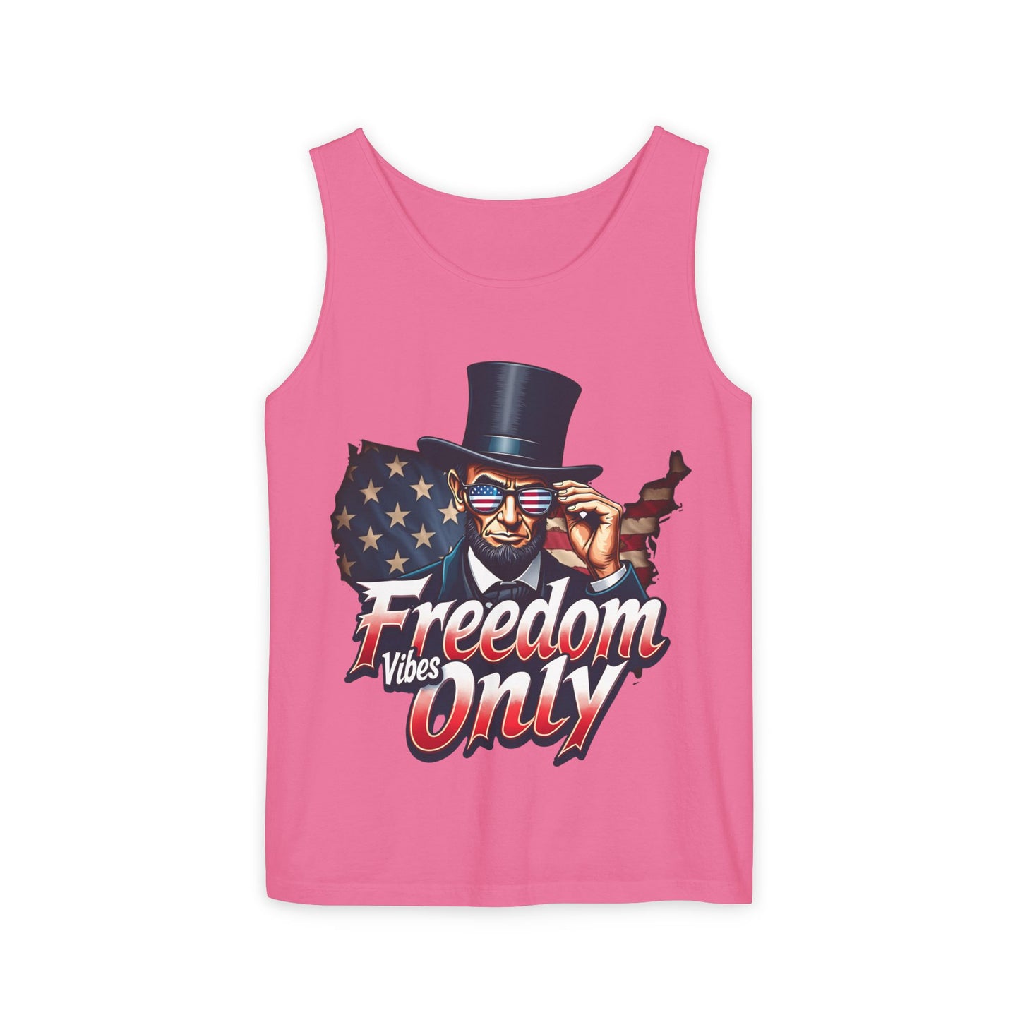 Freedom Vibes  Tank Top, Patriotic Summer Shirt, July 4th Apparel, Casual Independence Day Outfit, Gifts for Freedom Lovers