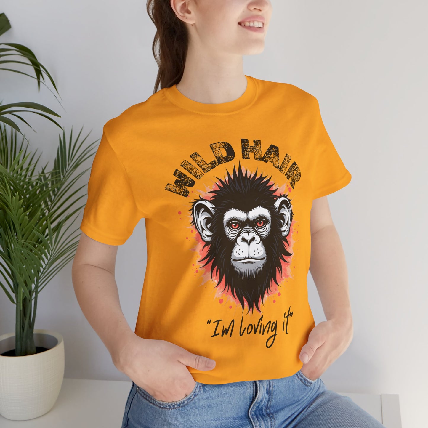 Wild Hair Gorilla Unisex Short Sleeve Tee | Fun Graphic Shirt for Casual Wear