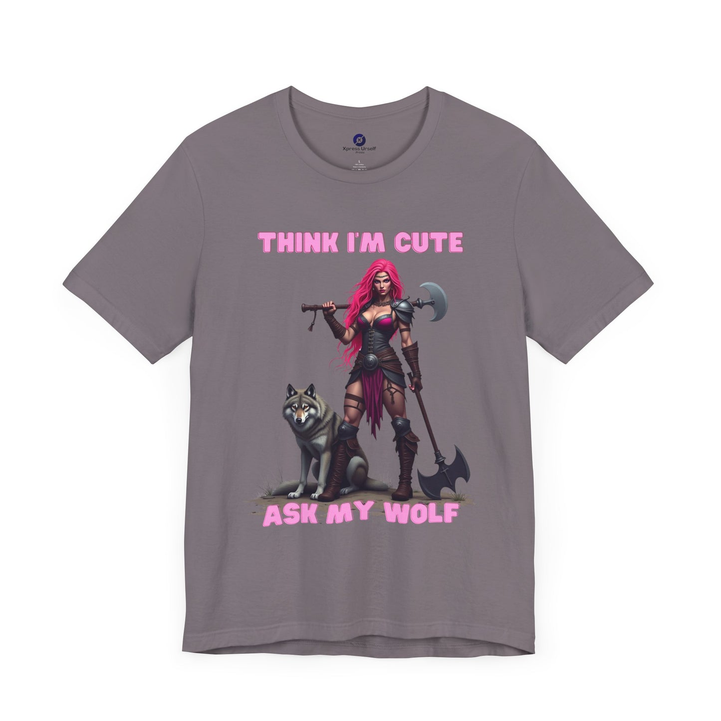 Think I'm Cute Unisex Jersey Tee with Warrior Design