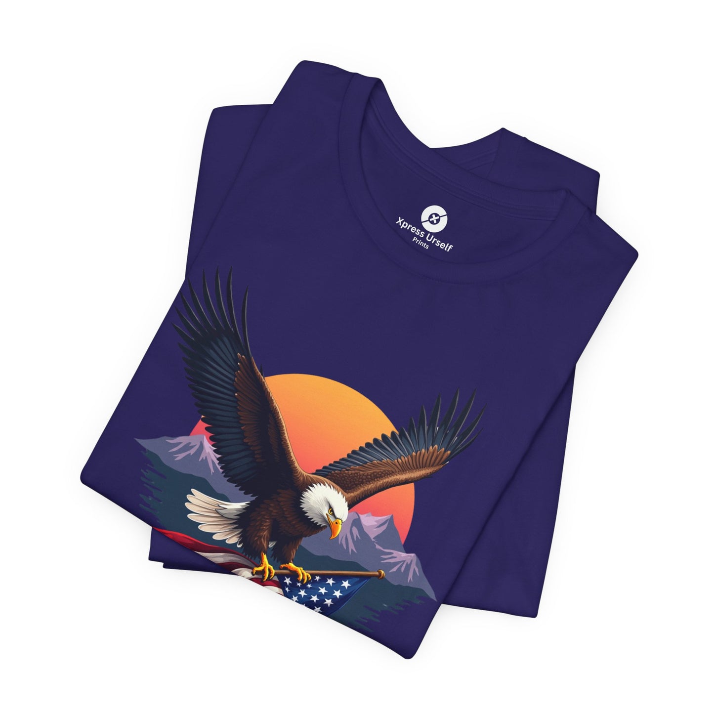 Patriotic Eagle Graphic Tee - Unisex Jersey Short Sleeve T-Shirt