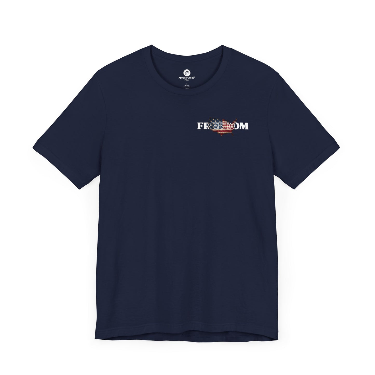 Freedom Inspired Unisex Tee - Heroic Theme with American Flag