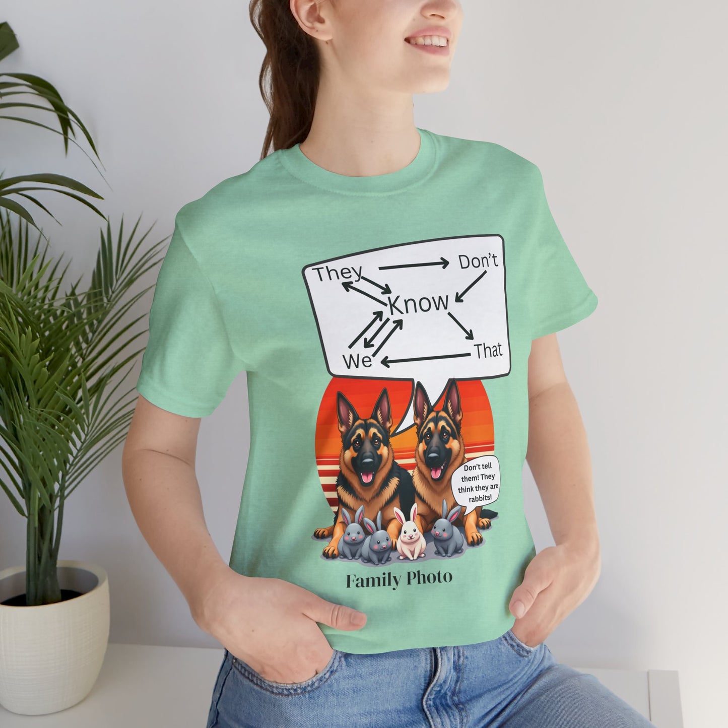 Funny Family Photo Dog Tee | Unisex Jersey Short Sleeve Shirt