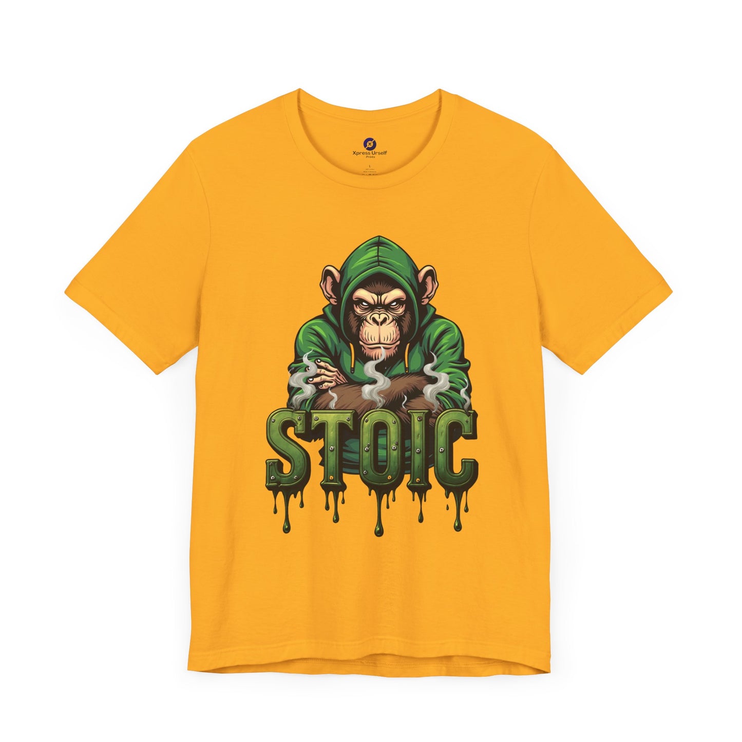 Stoic Monkey Unisex Tee - Fun Graphic Short Sleeve Shirt