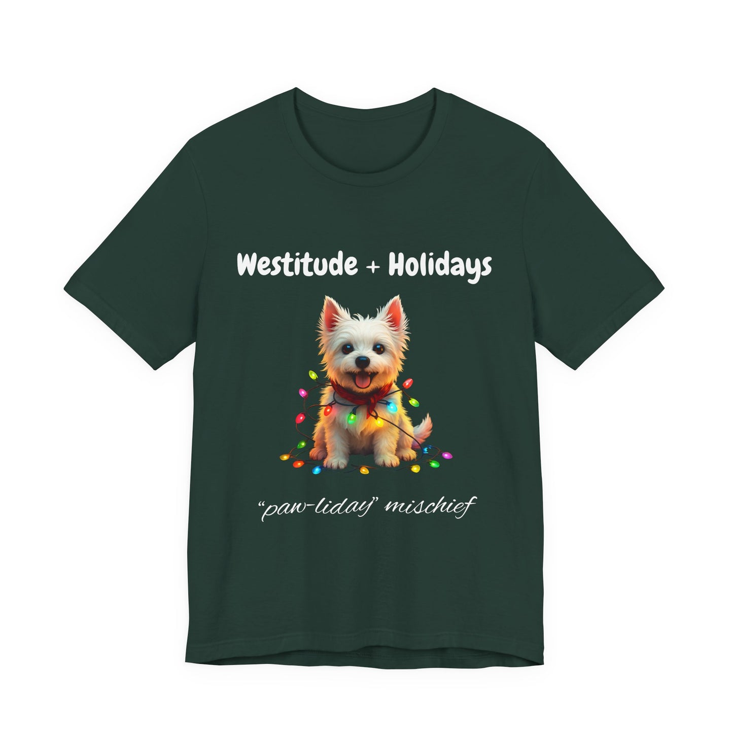 Festive Dog-Themed T-Shirt, Unisex Short Sleeve Tee for Pet Lovers, Perfect for Holiday Parties, Gift for Dog Owners, Christmas Apparel