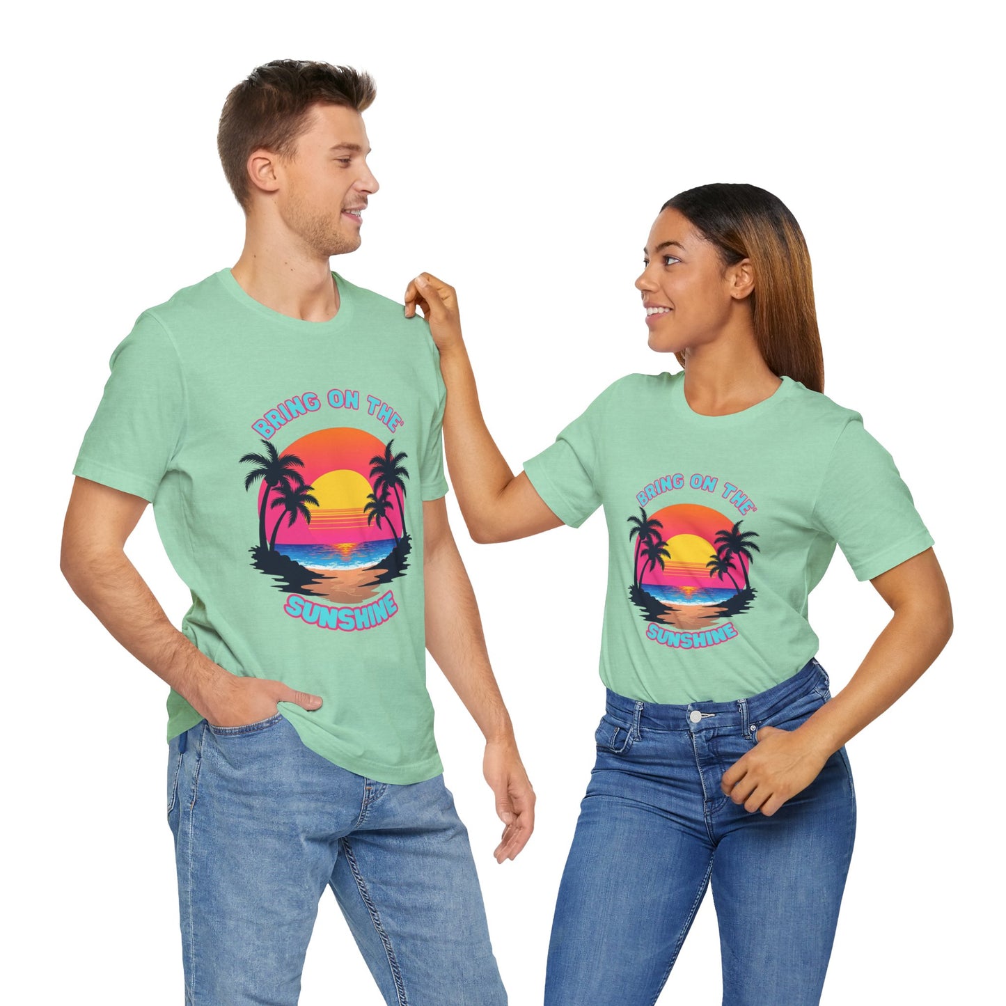Unisex Jersey Tee - 'Bring on the Sunshine' Tropical Vibe