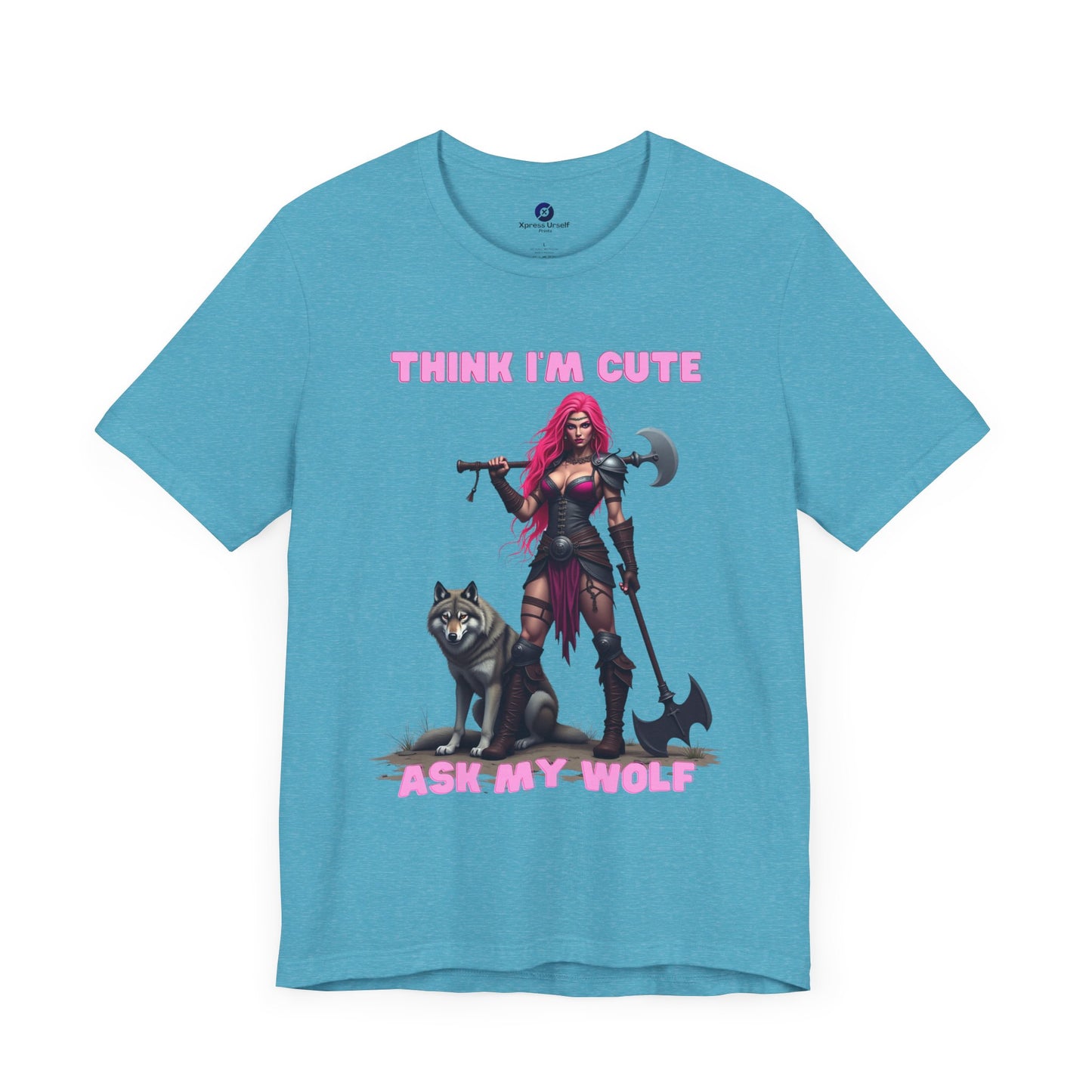 Think I'm Cute Unisex Jersey Tee with Warrior Design