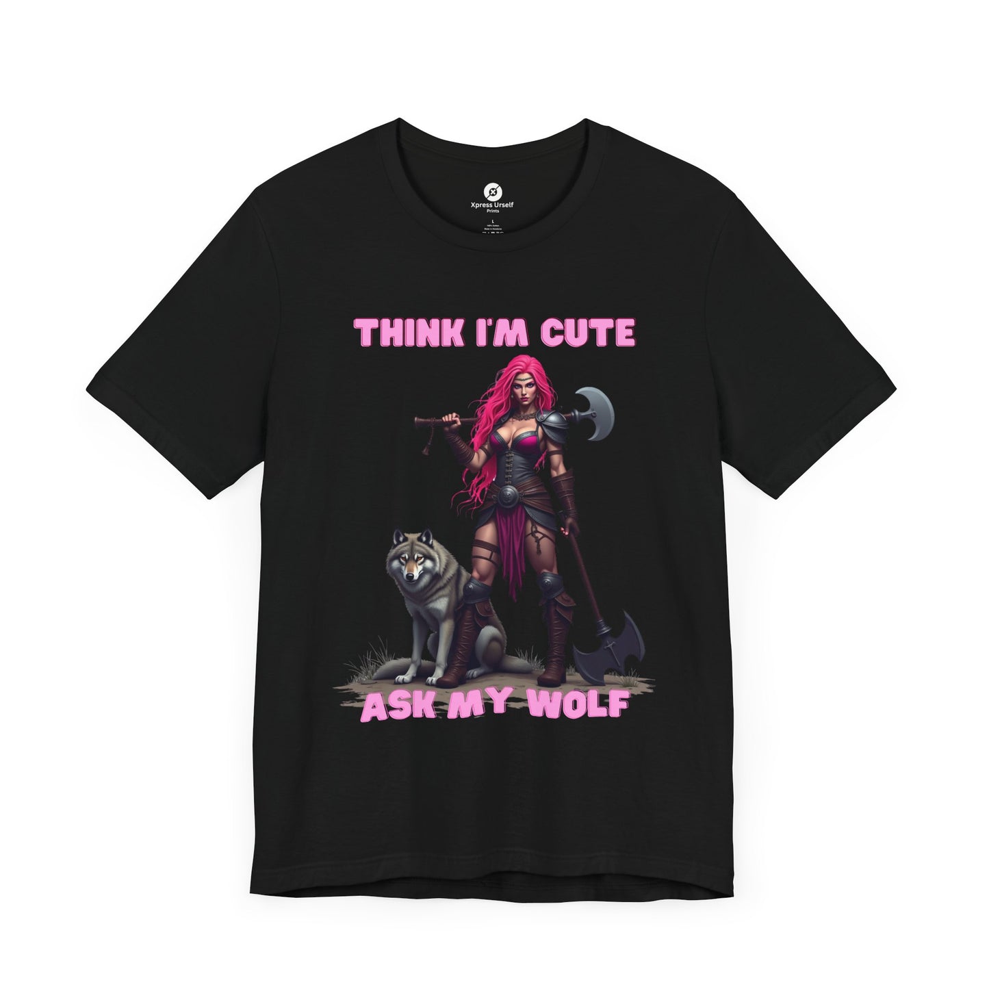 Think I'm Cute Unisex Jersey Tee with Warrior Design