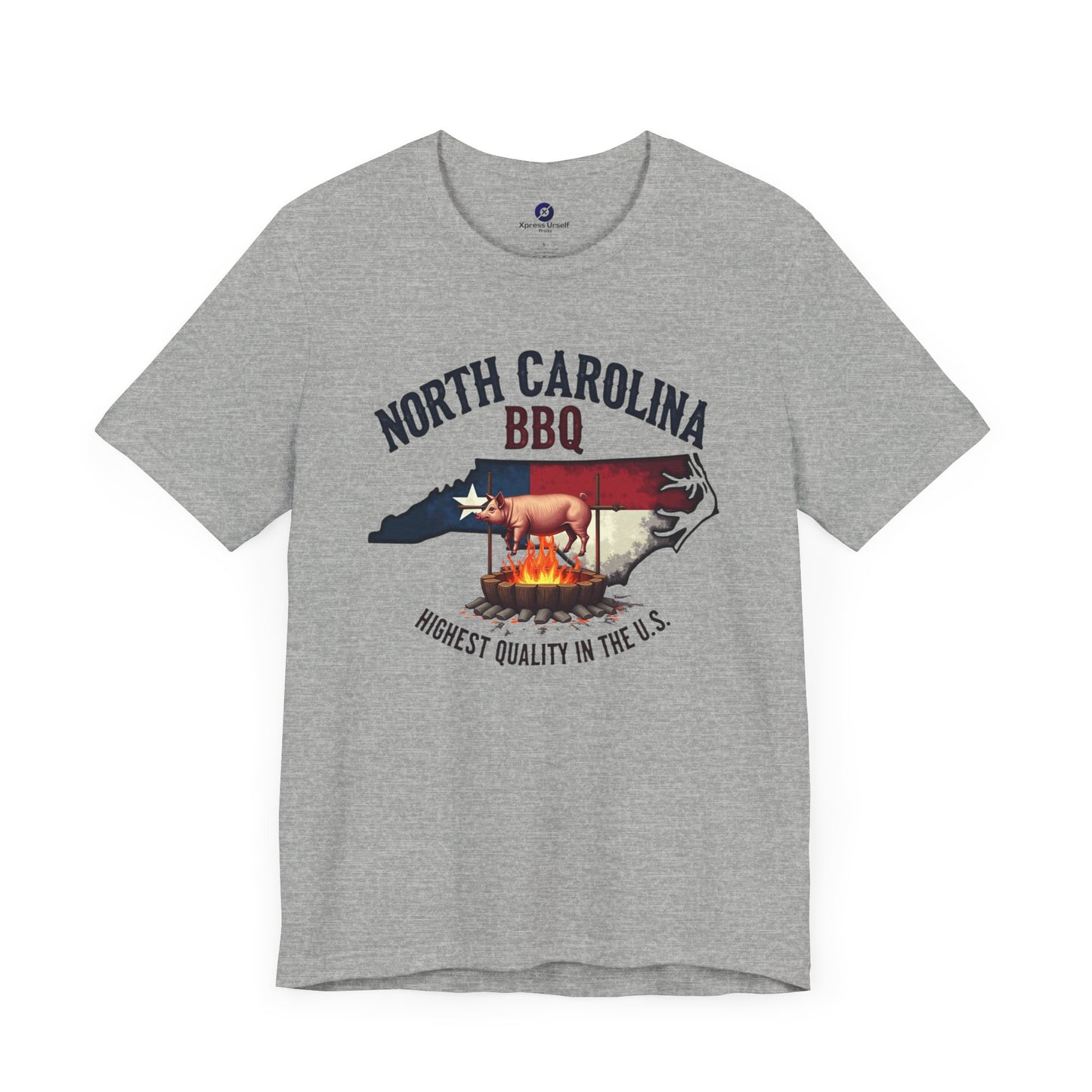 North Carolina BBQ Unisex Short Sleeve Tee - Perfect for BBQ Lovers
