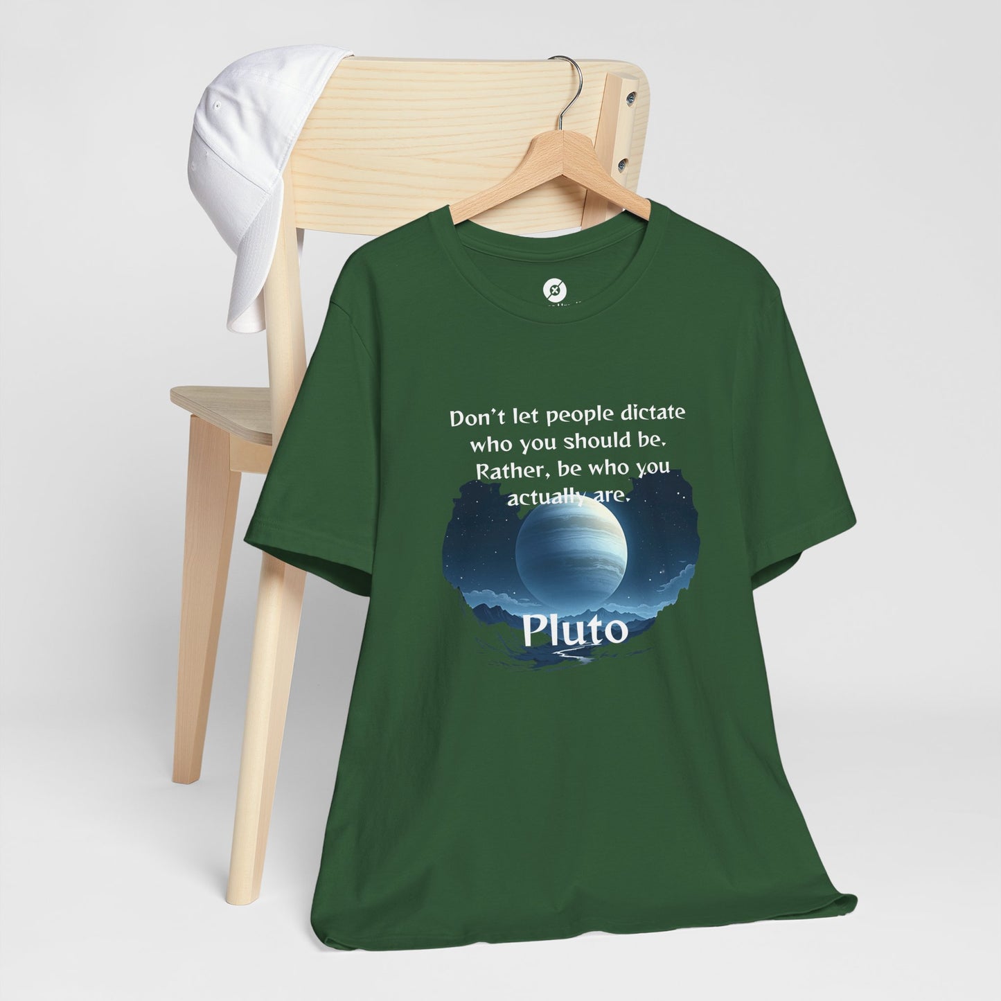 Inspirational Pluto Graphic Tee - Be Who You Are