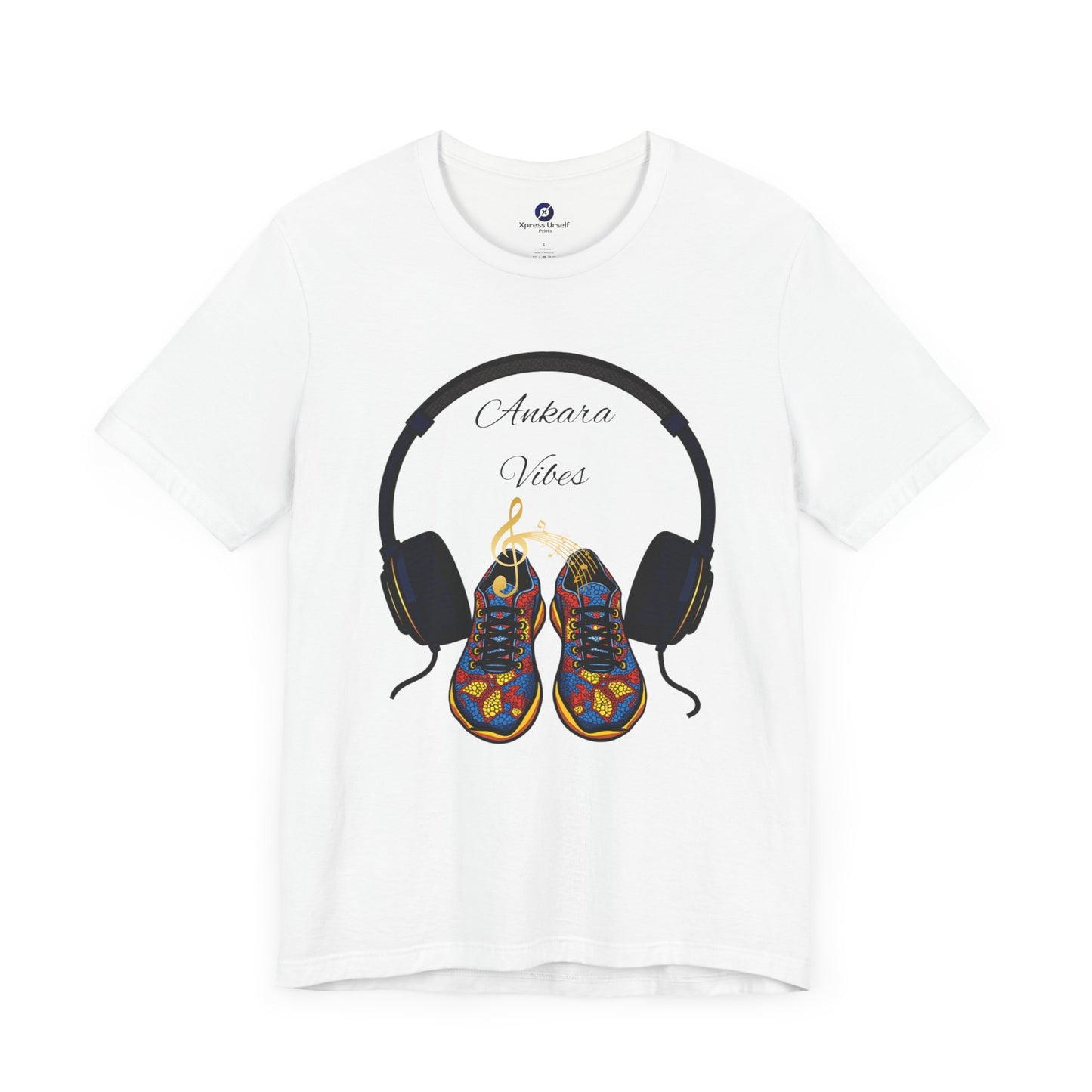 Ankara Vibes Graphic Tee – Unisex Jersey Short Sleeve T-Shirt for Music & Sneaker Lovers