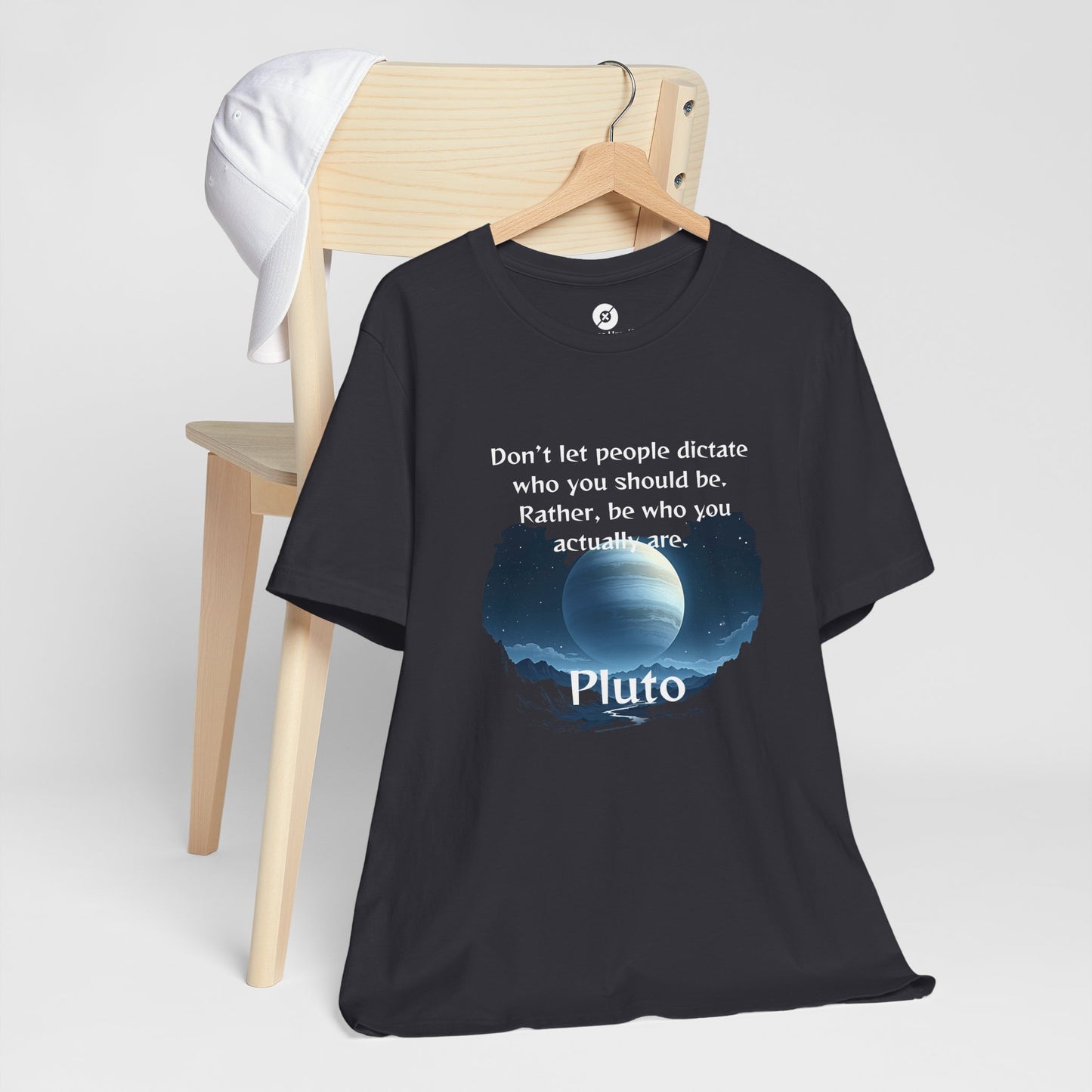 Inspirational Pluto Graphic Tee - Be Who You Are