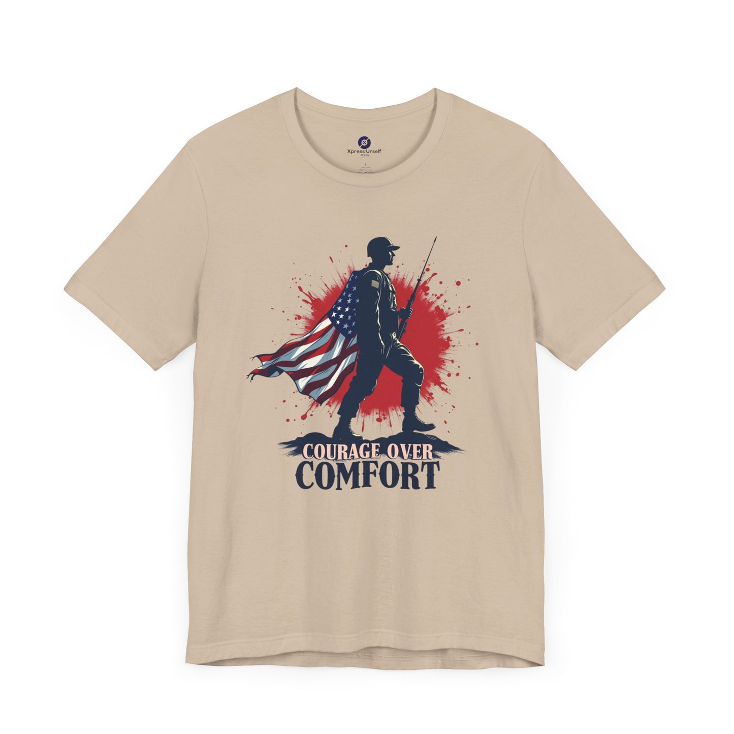 Courage Over Comfort Unisex Short Sleeve Tee - Patriotic T-Shirt