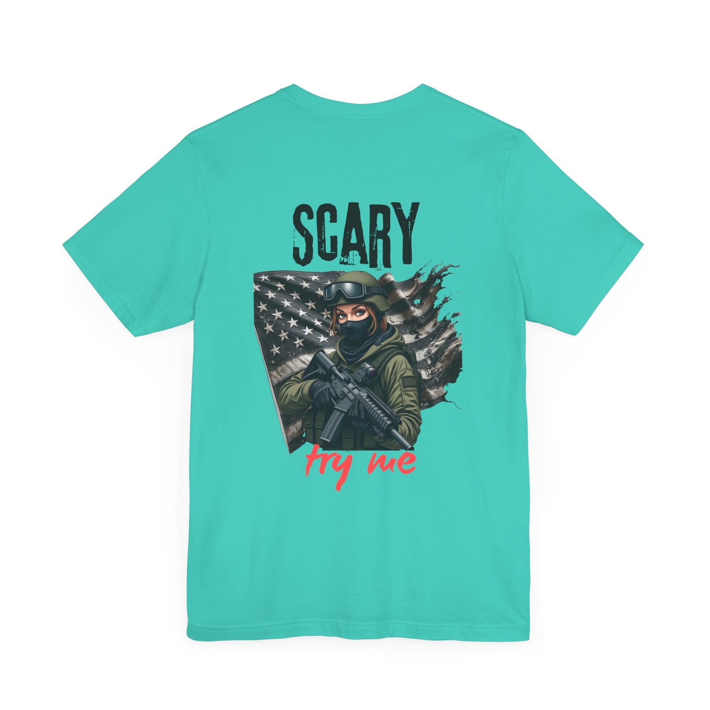 Female Scary Graphic Tee - Unisex Short Sleeve T-Shirt for Bold Statements