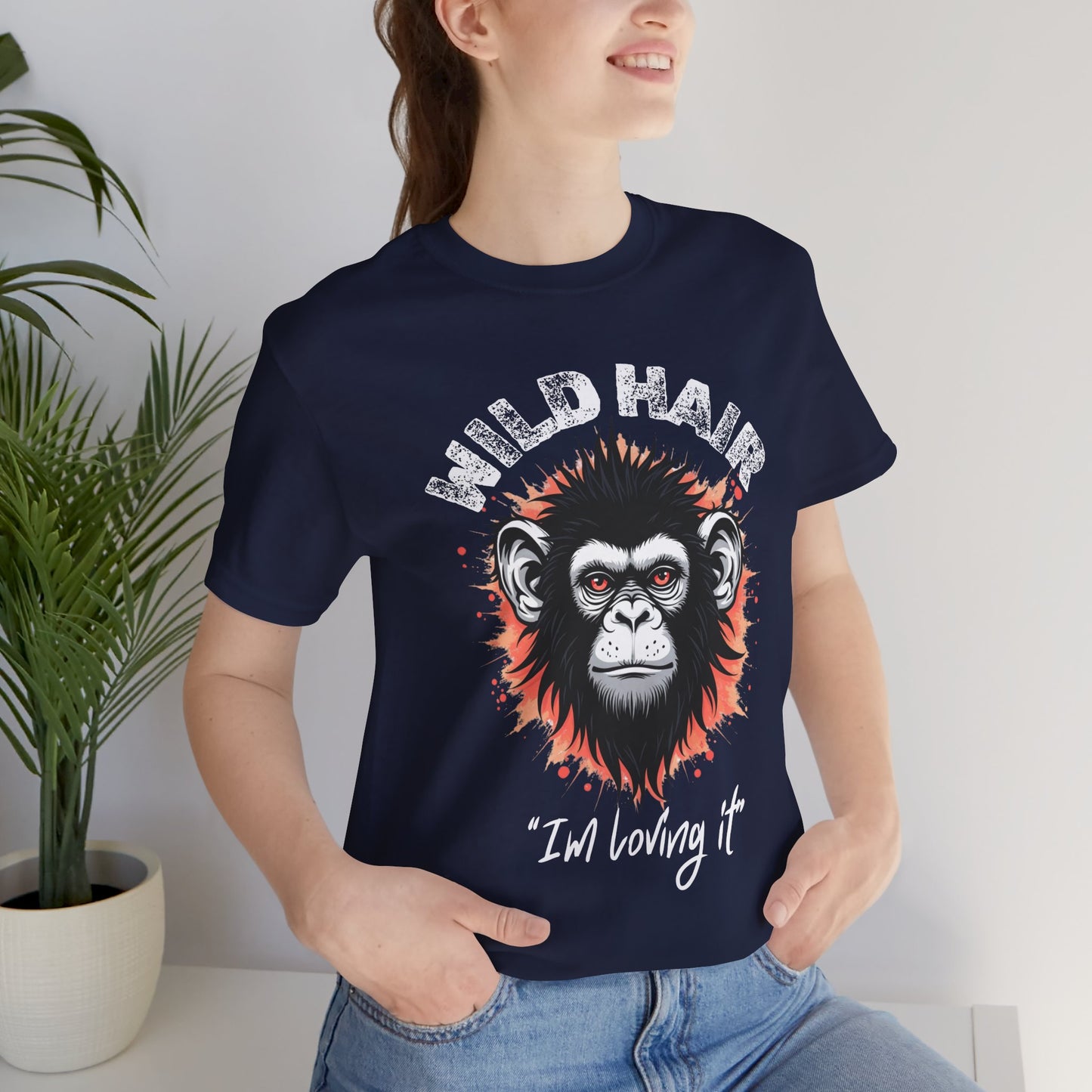 Wild Hair Gorilla Unisex Short Sleeve Tee | Fun Graphic Shirt for Casual Wear