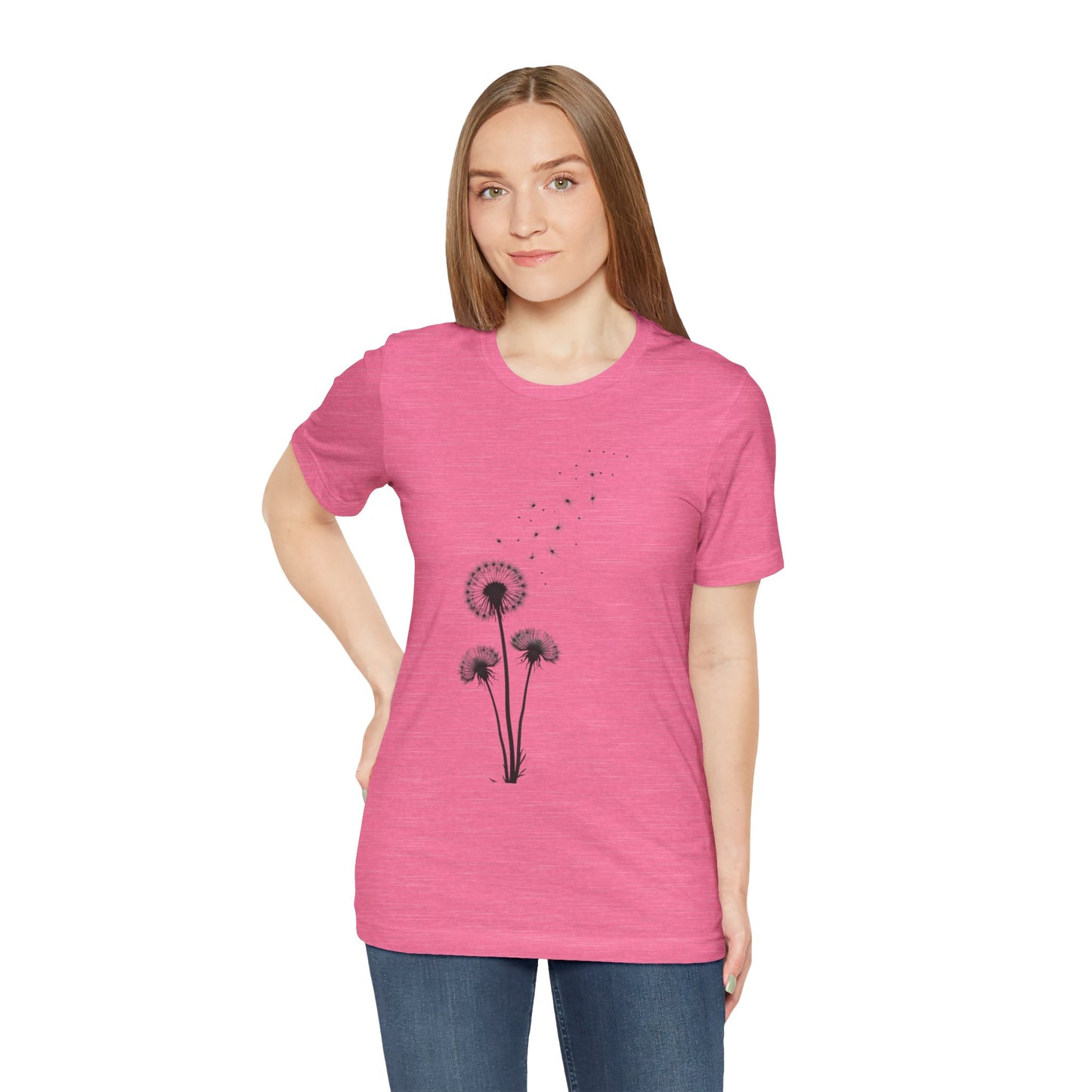 Dandelion Dreams Unisex Jersey Short Sleeve Tee - Nature-Inspired Tee for Relaxed Vibes
