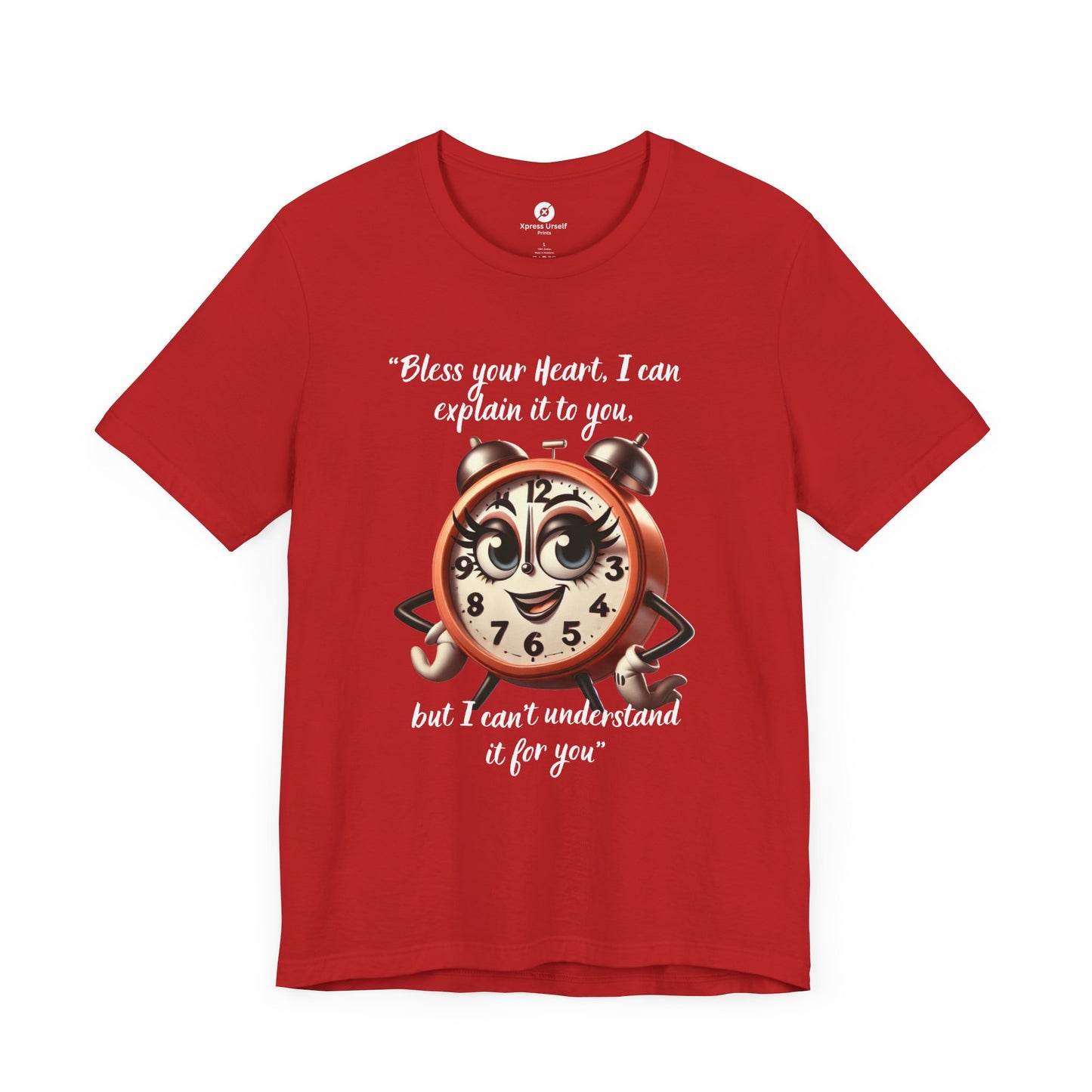 Quirky Clock Graphic Tee - "Bless Your Heart" Quote