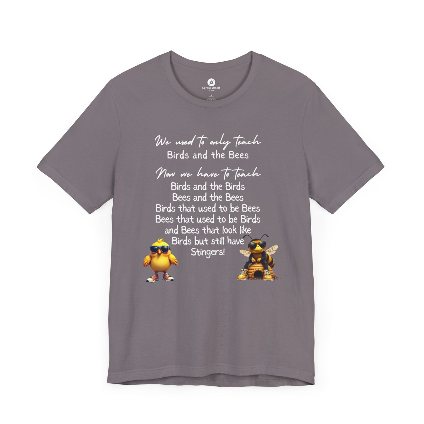 Funny Birds and Bees Tee - Unisex Short Sleeve T-Shirt, Parenting Humor Shirt, Educational Gift, Adult Humor, Nature Lover Tee