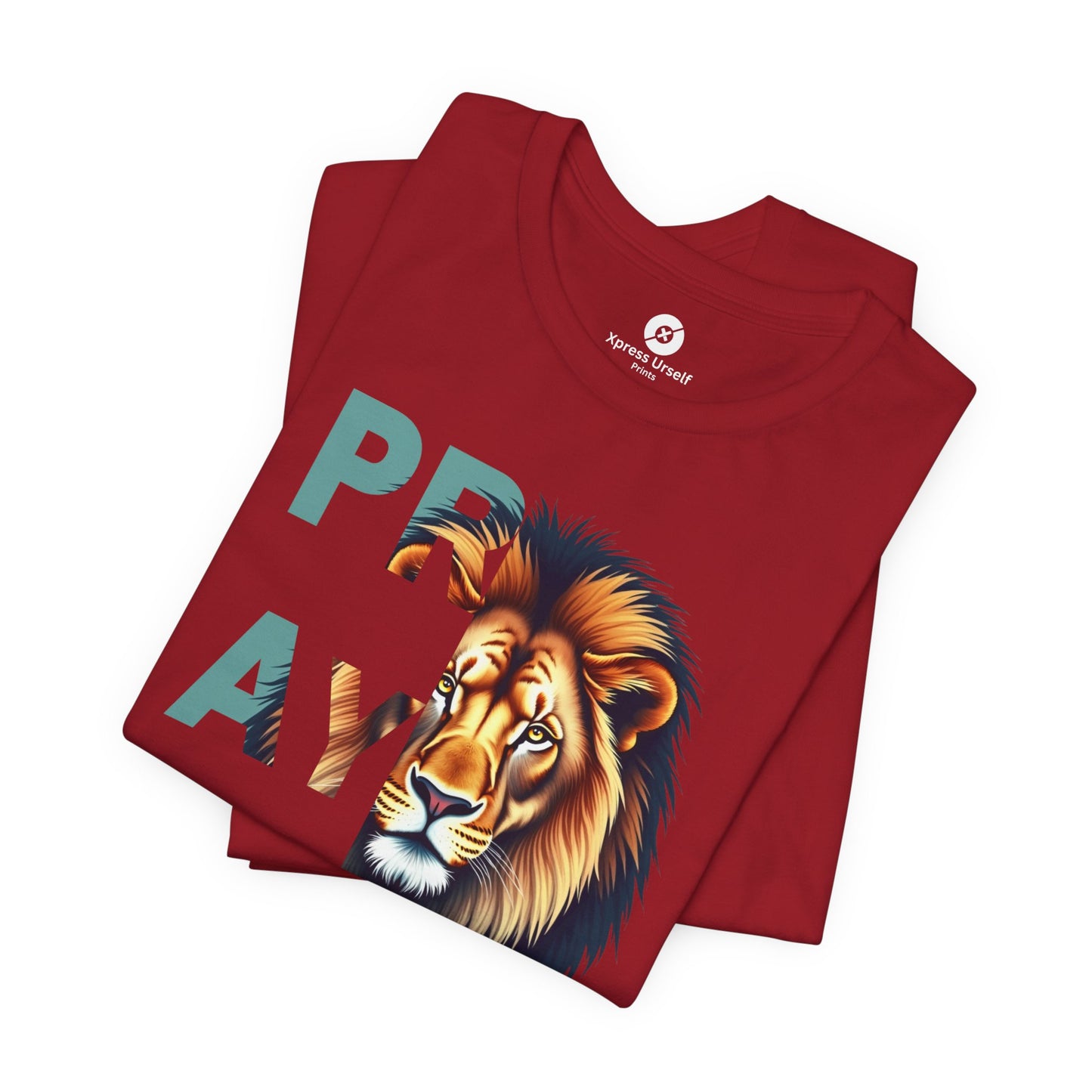 Prayer Lion Unisex Jersey Tee - Faith & Strength Shirt