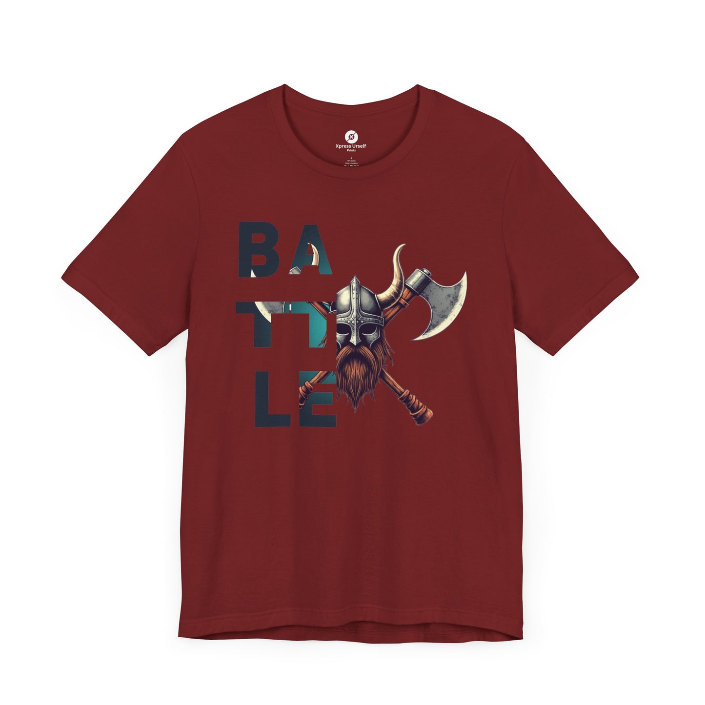 Battle Warrior Unisex Jersey Tee - Fierce Graphic T-Shirt for Gamers and Warrior Enthusiasts