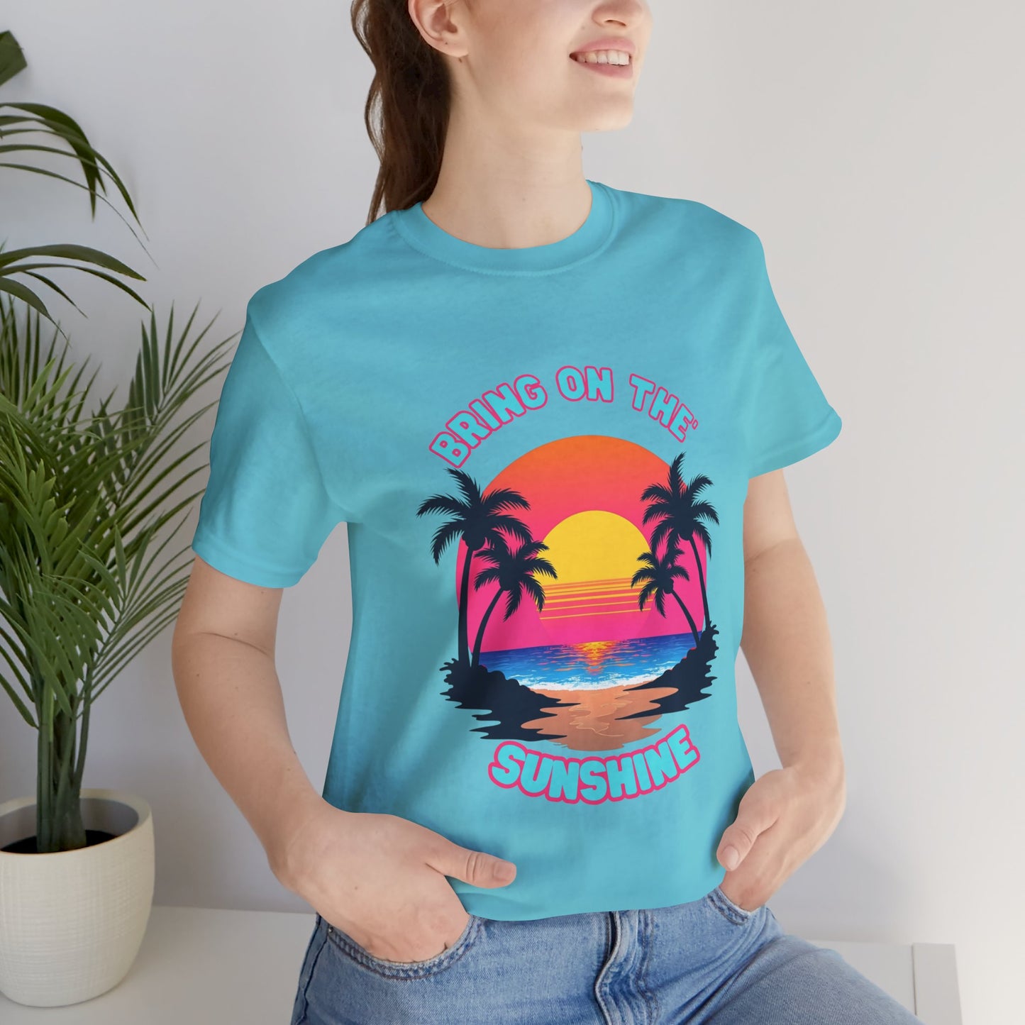 Unisex Jersey Tee - 'Bring on the Sunshine' Tropical Vibe