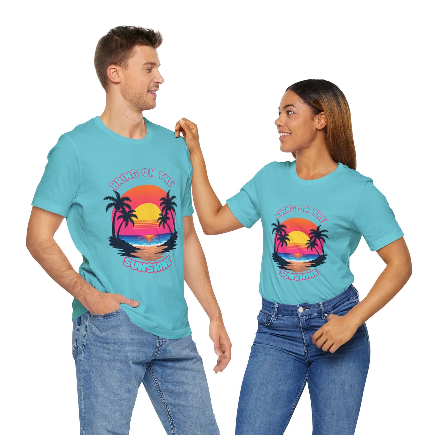 Unisex Jersey Tee - 'Bring on the Sunshine' Tropical Vibe