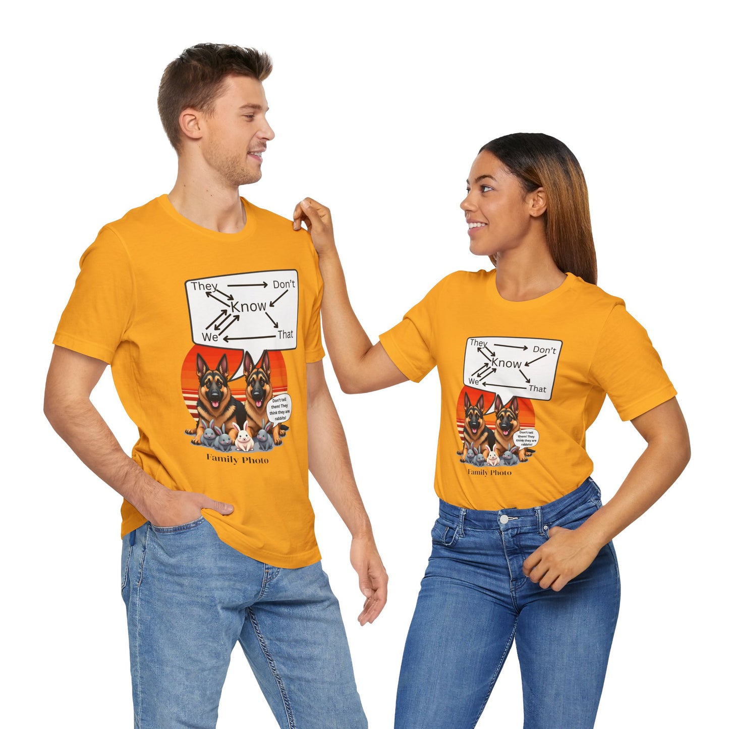 Funny Family Photo Dog Tee | Unisex Jersey Short Sleeve Shirt