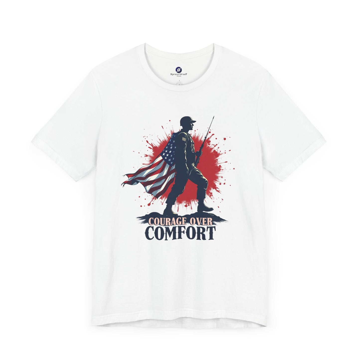 Courage Over Comfort Unisex Short Sleeve Tee - Patriotic T-Shirt