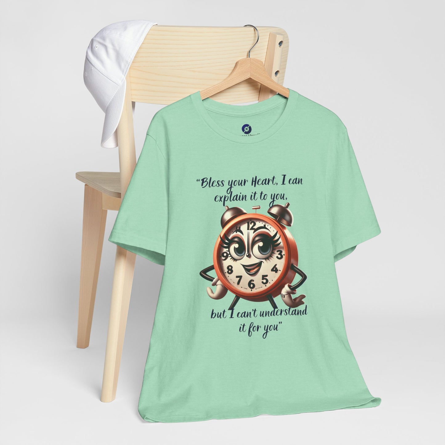 Quirky Clock Graphic Tee - "Bless Your Heart" Quote