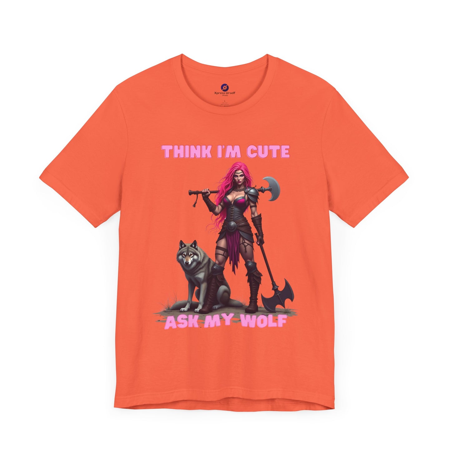 Think I'm Cute Unisex Jersey Tee with Warrior Design