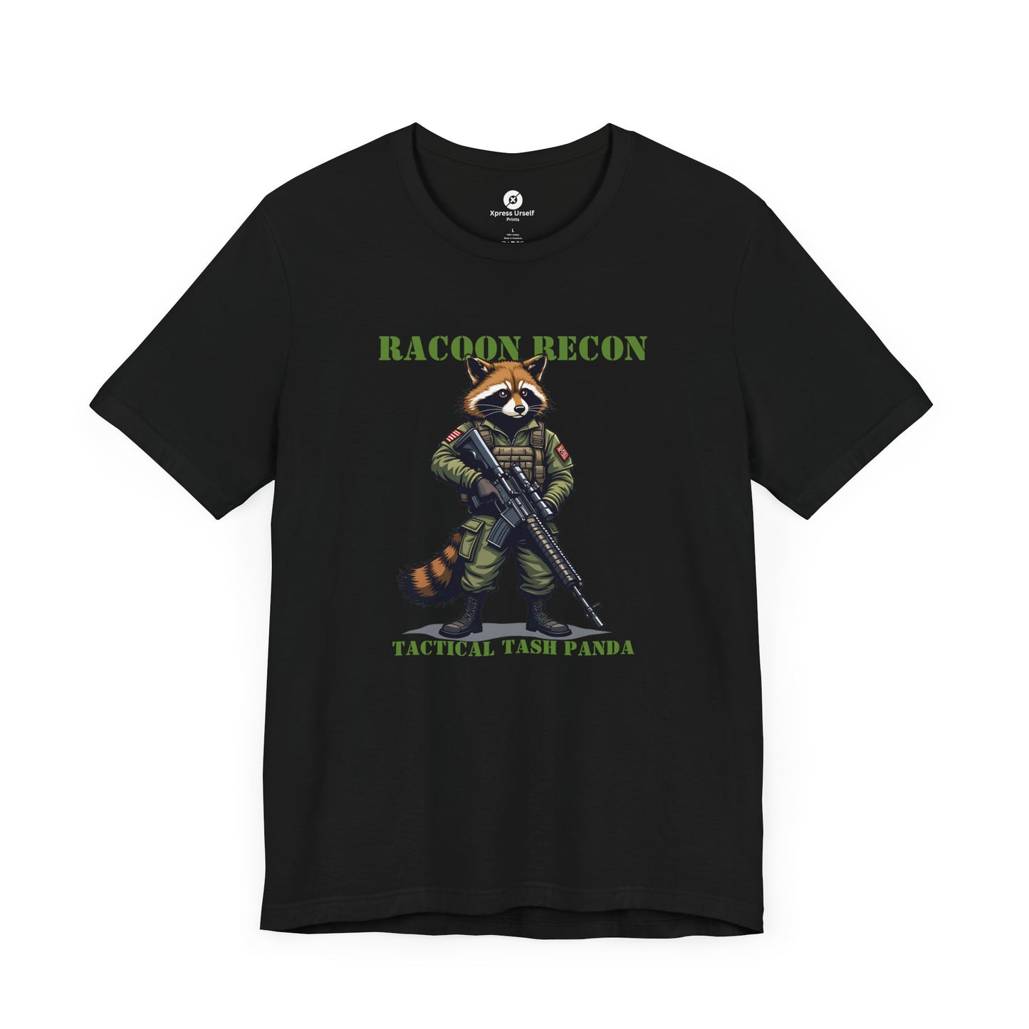 Tactical Raccoon Tee - Unisex Short Sleeve Shirt for Adventurers