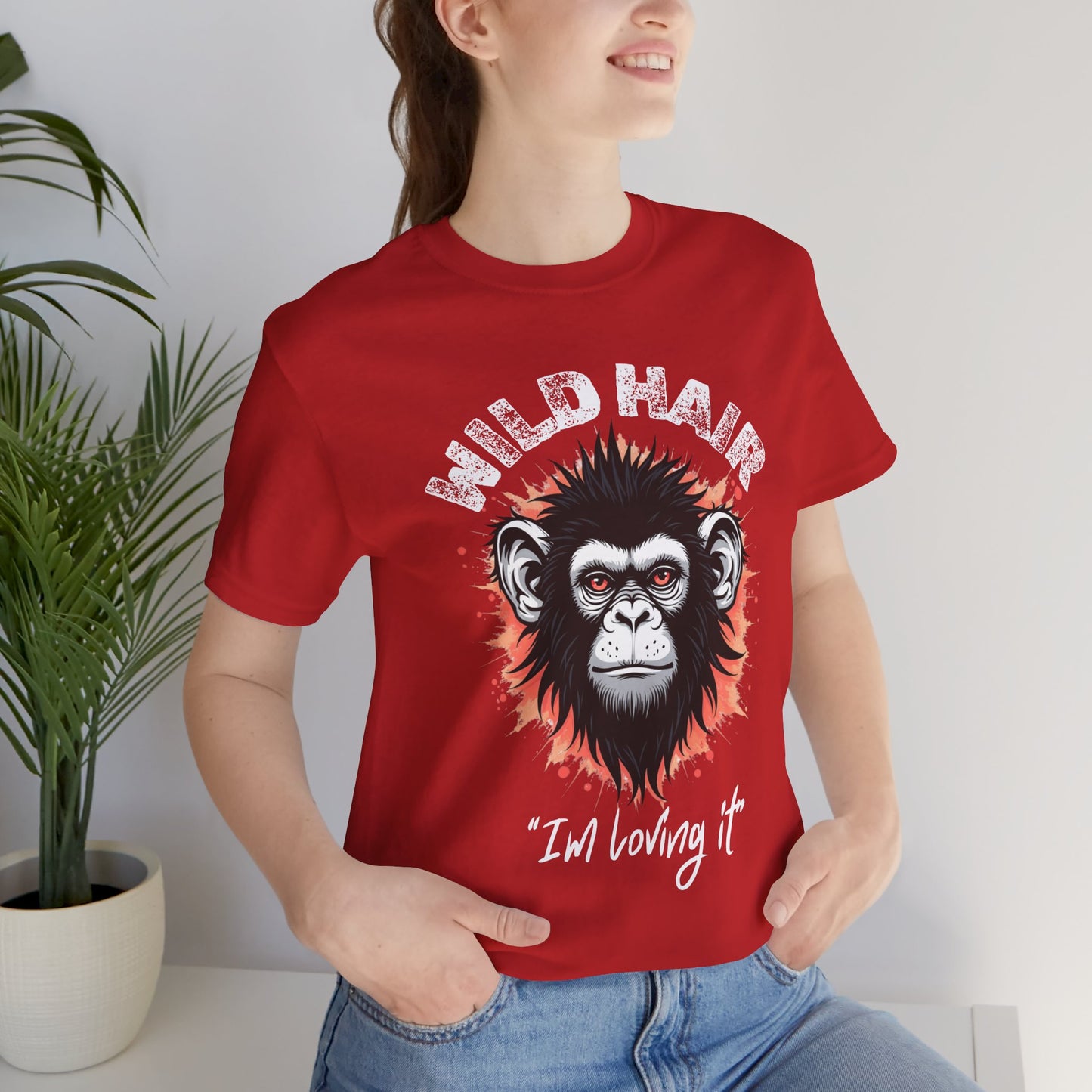Wild Hair Gorilla Unisex Short Sleeve Tee | Fun Graphic Shirt for Casual Wear