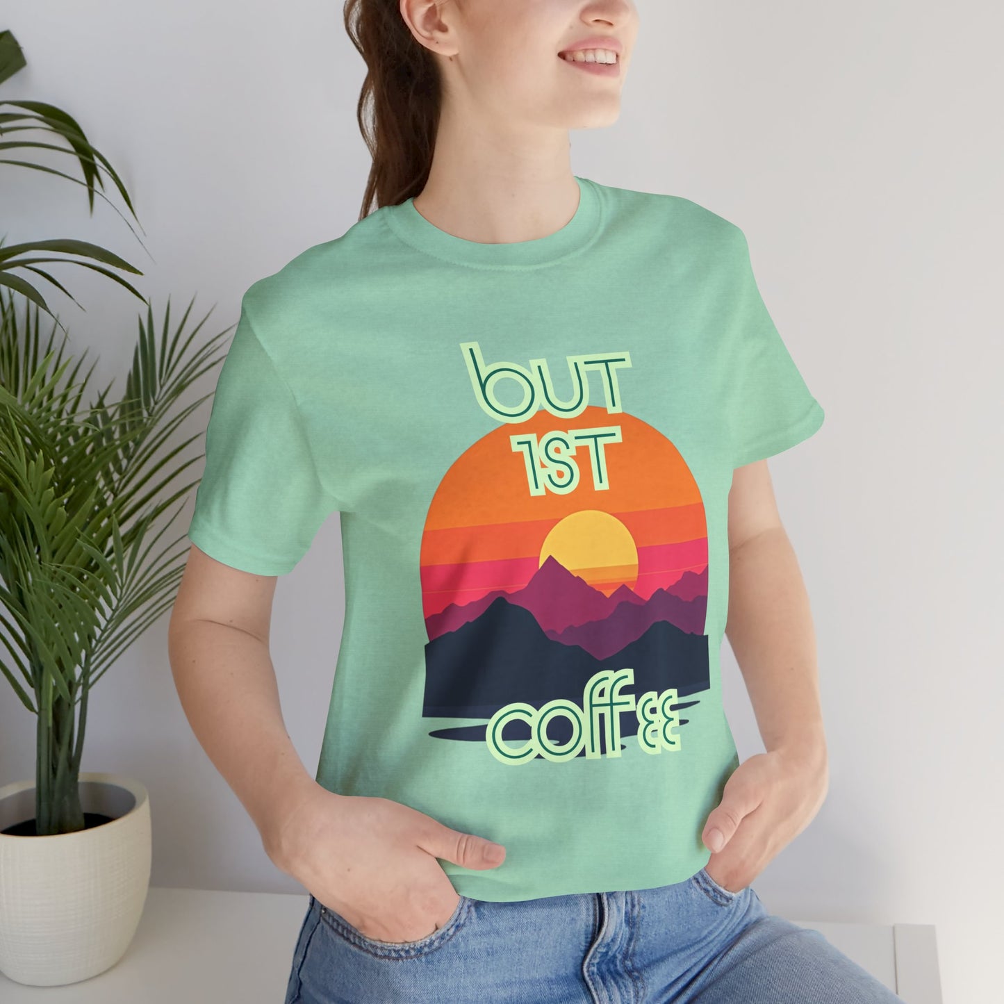 But First Coffee Unisex Jersey Tee - Fun Graphic Tee for Coffee Lovers