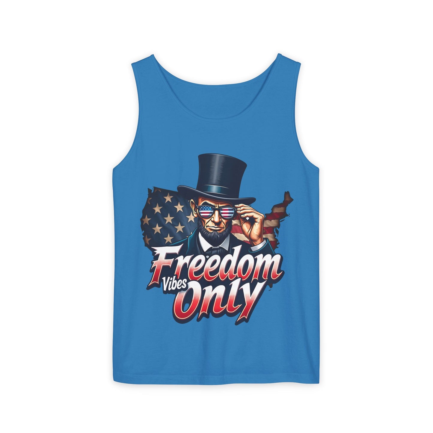 Freedom Vibes  Tank Top, Patriotic Summer Shirt, July 4th Apparel, Casual Independence Day Outfit, Gifts for Freedom Lovers
