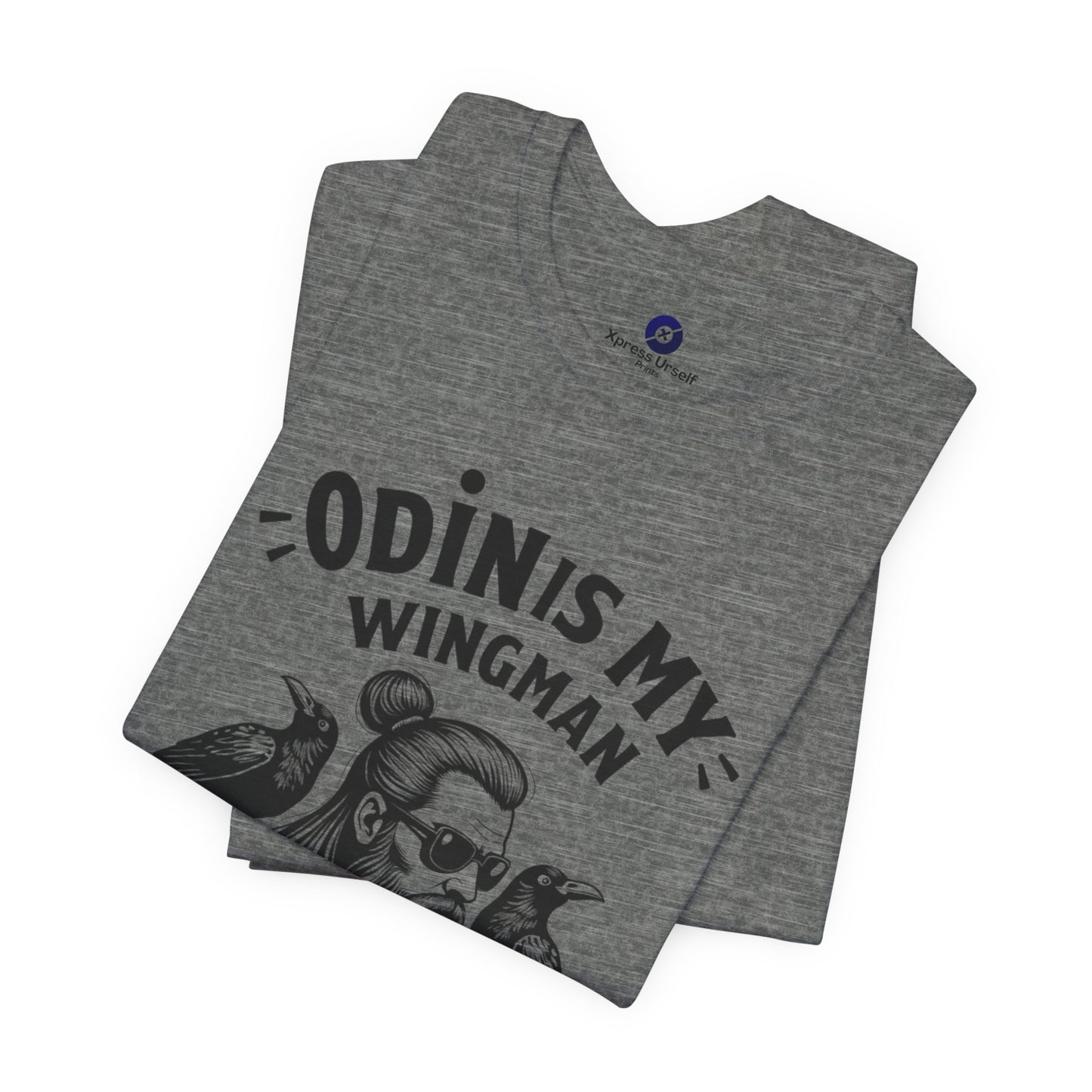 Odin's My Wingman Graphic Tee - Unisex Jersey Short Sleeve Shirt for Mythology Lovers