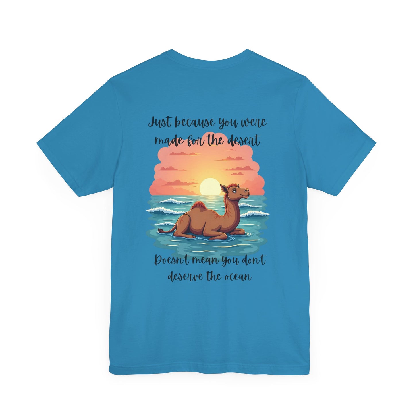 Desert Meets Ocean Tee - Inspirational Camel Graphic Shirt