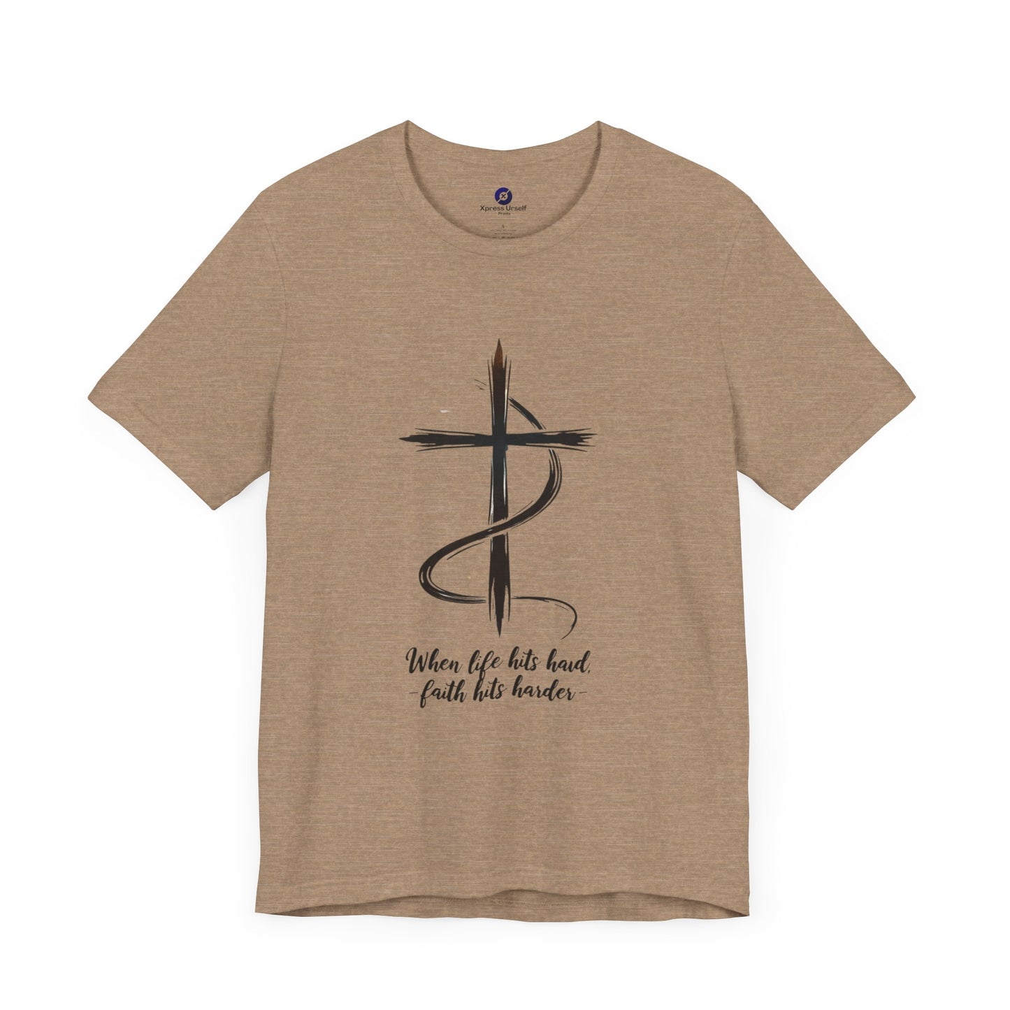Inspirational Faith Unisex Jersey Tee - When Life Hits Hard